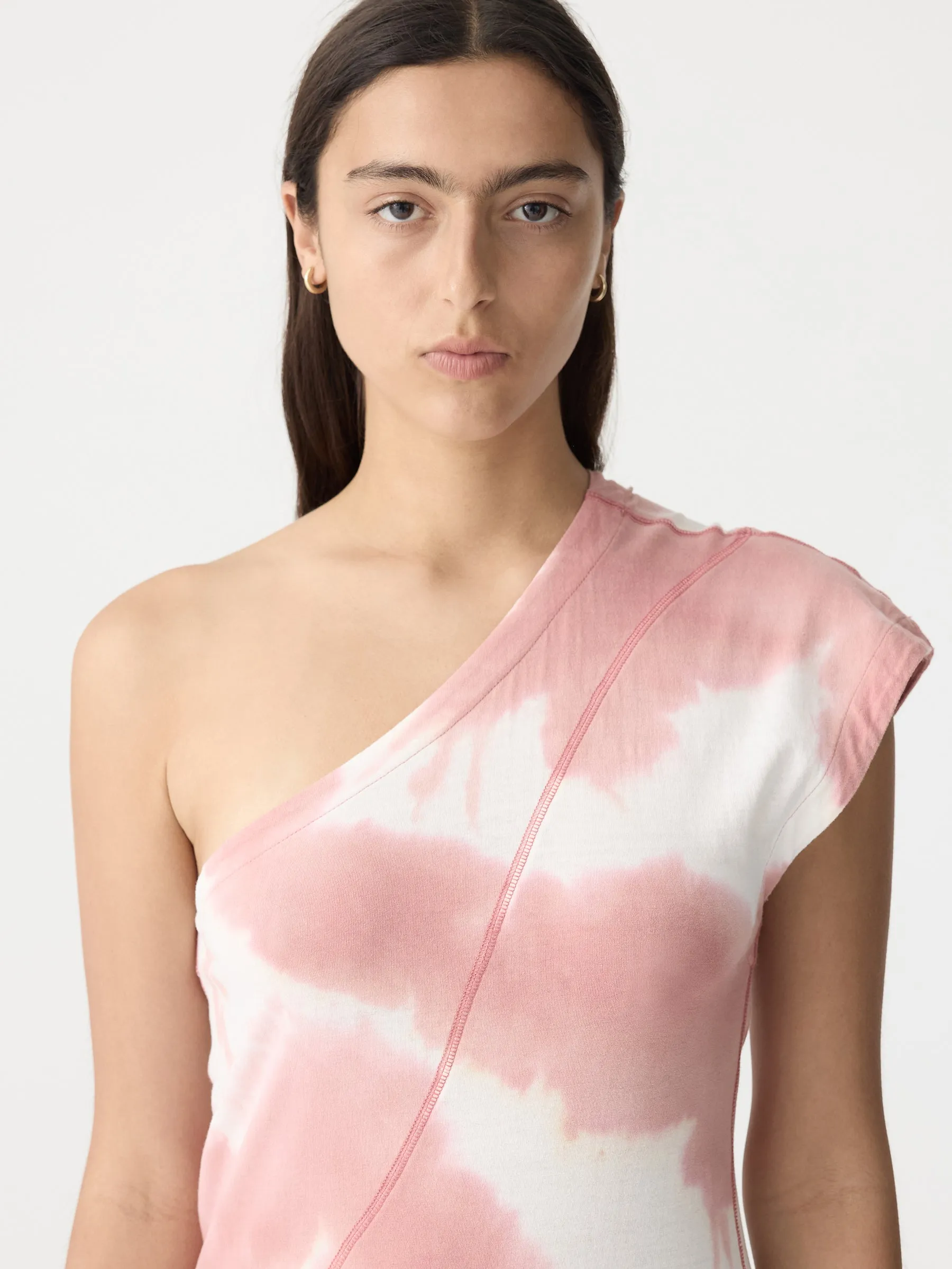 Pink Burst Mini One Shoulder Dress sold by Bassike product image thumbnail 3