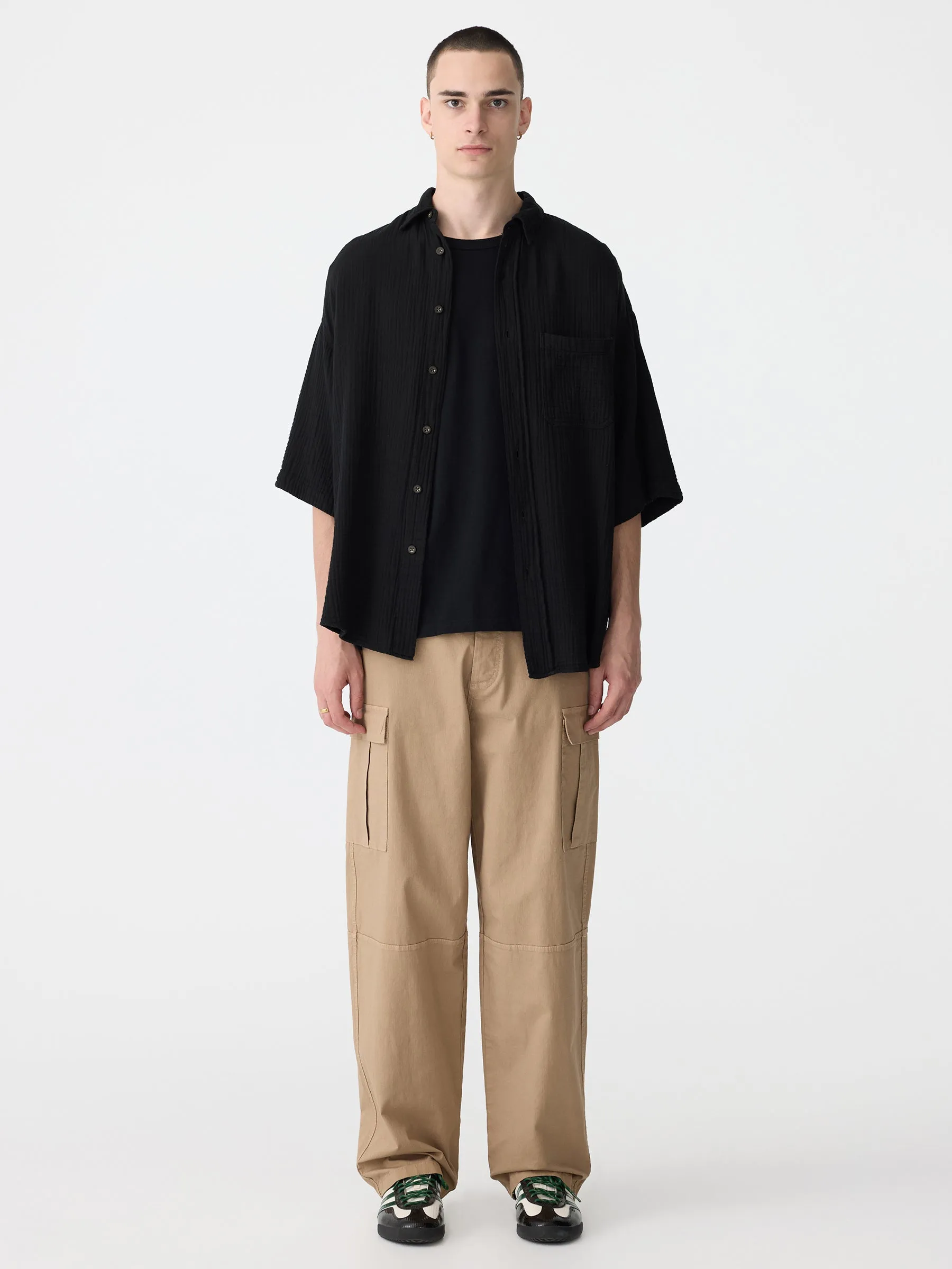 Gauze Oversized Short Sleeve Shirt sold by Bassike