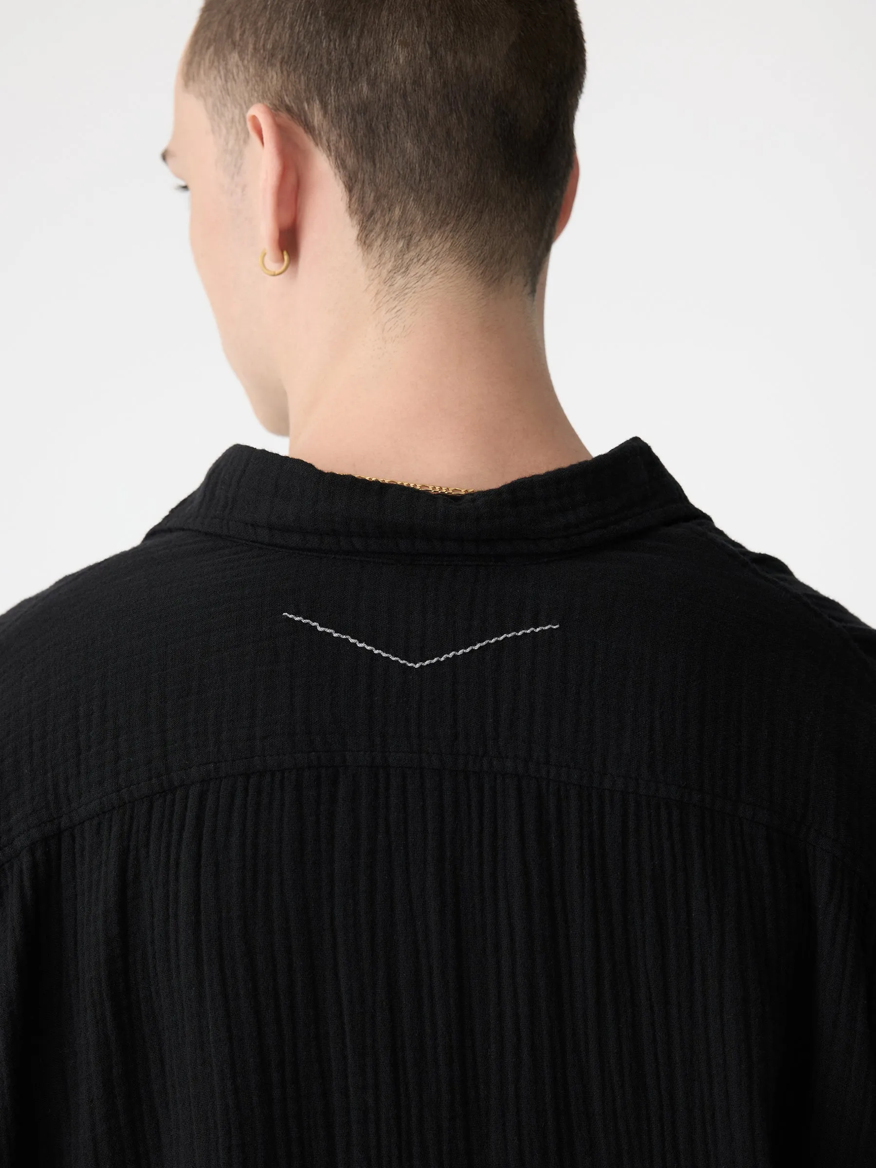 Gauze Oversized Short Sleeve Shirt sold by Bassike product image thumbnail 4