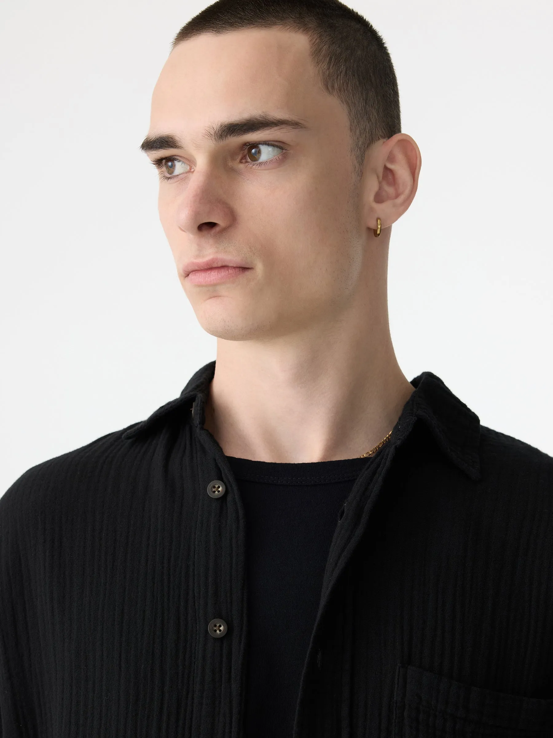 Gauze Oversized Short Sleeve Shirt sold by Bassike product image thumbnail 3