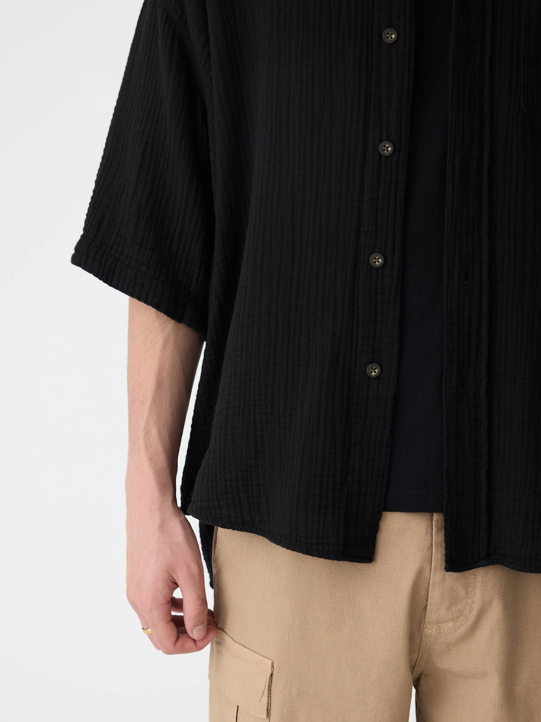 Gauze Oversized Short Sleeve Shirt sold by Bassike product image thumbnail 5