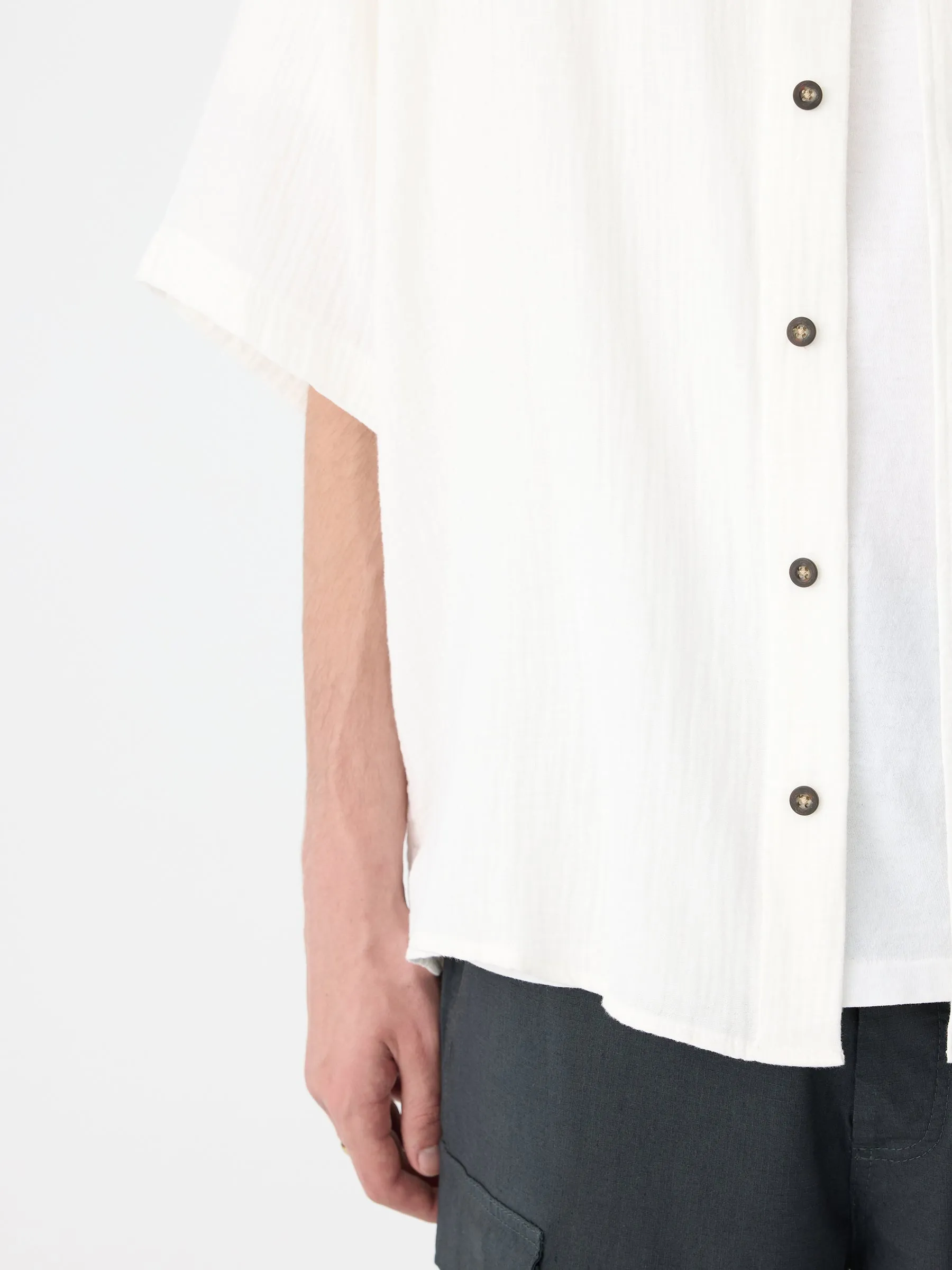 Gauze Oversized Short Sleeve Shirt sold by Bassike product image thumbnail 5