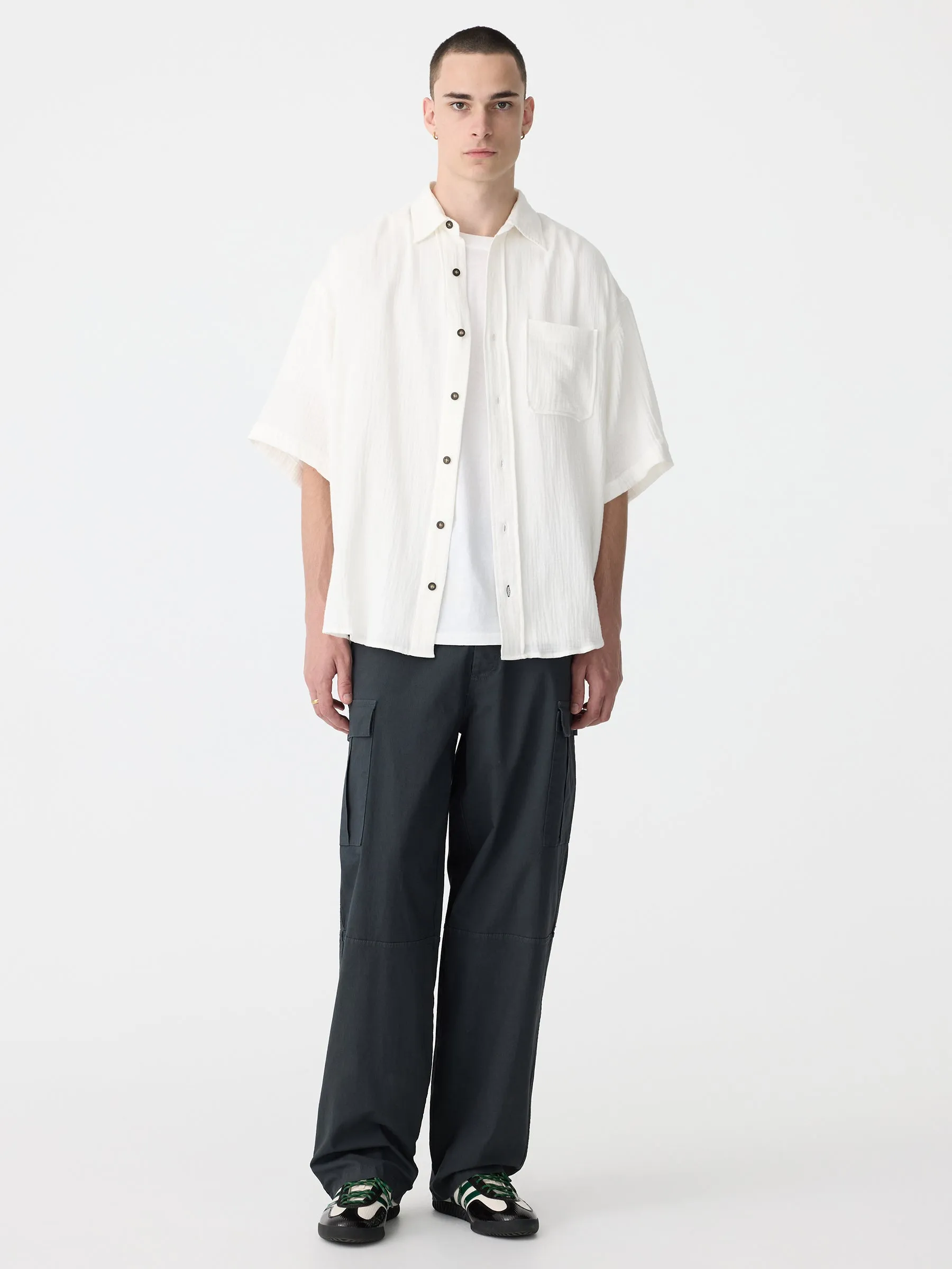 Gauze Oversized Short Sleeve Shirt sold by Bassike