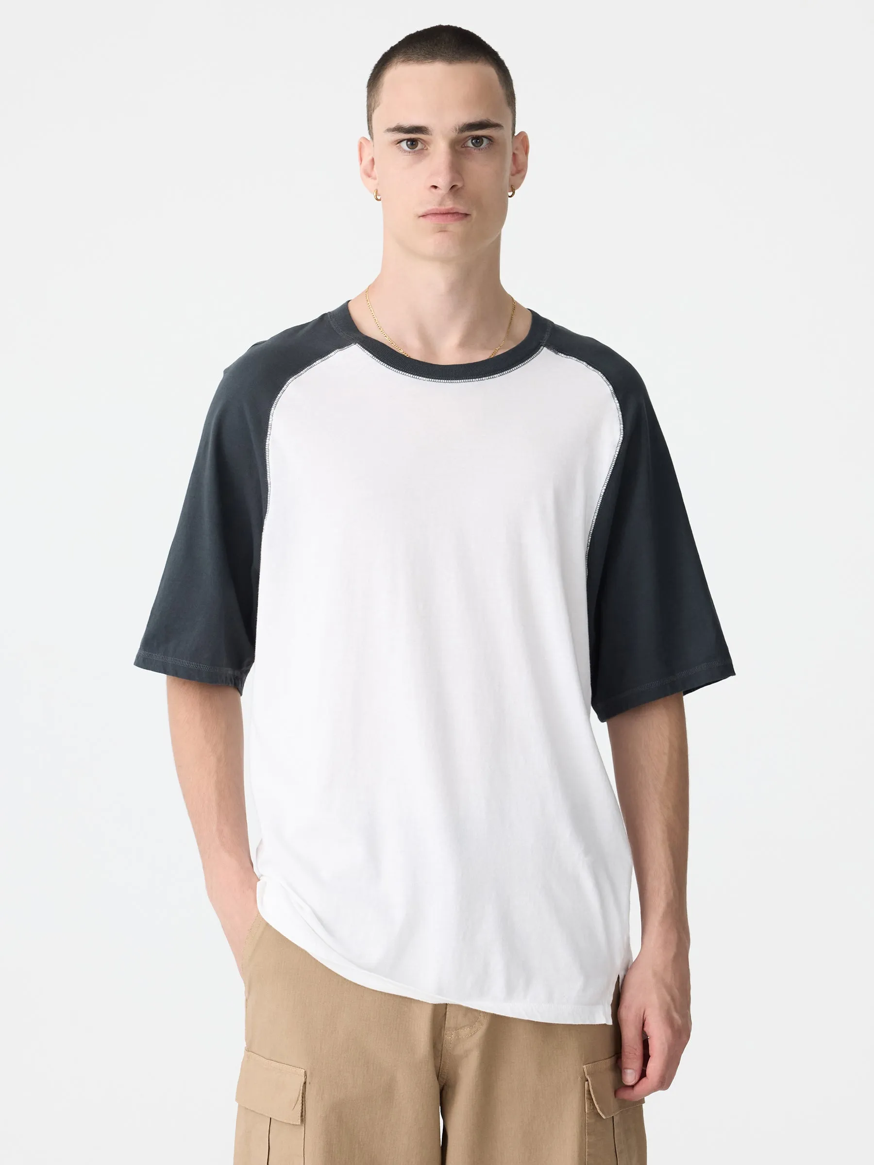 Slouch Fit Wavy T-Shirt sold by Bassike product image thumbnail 2