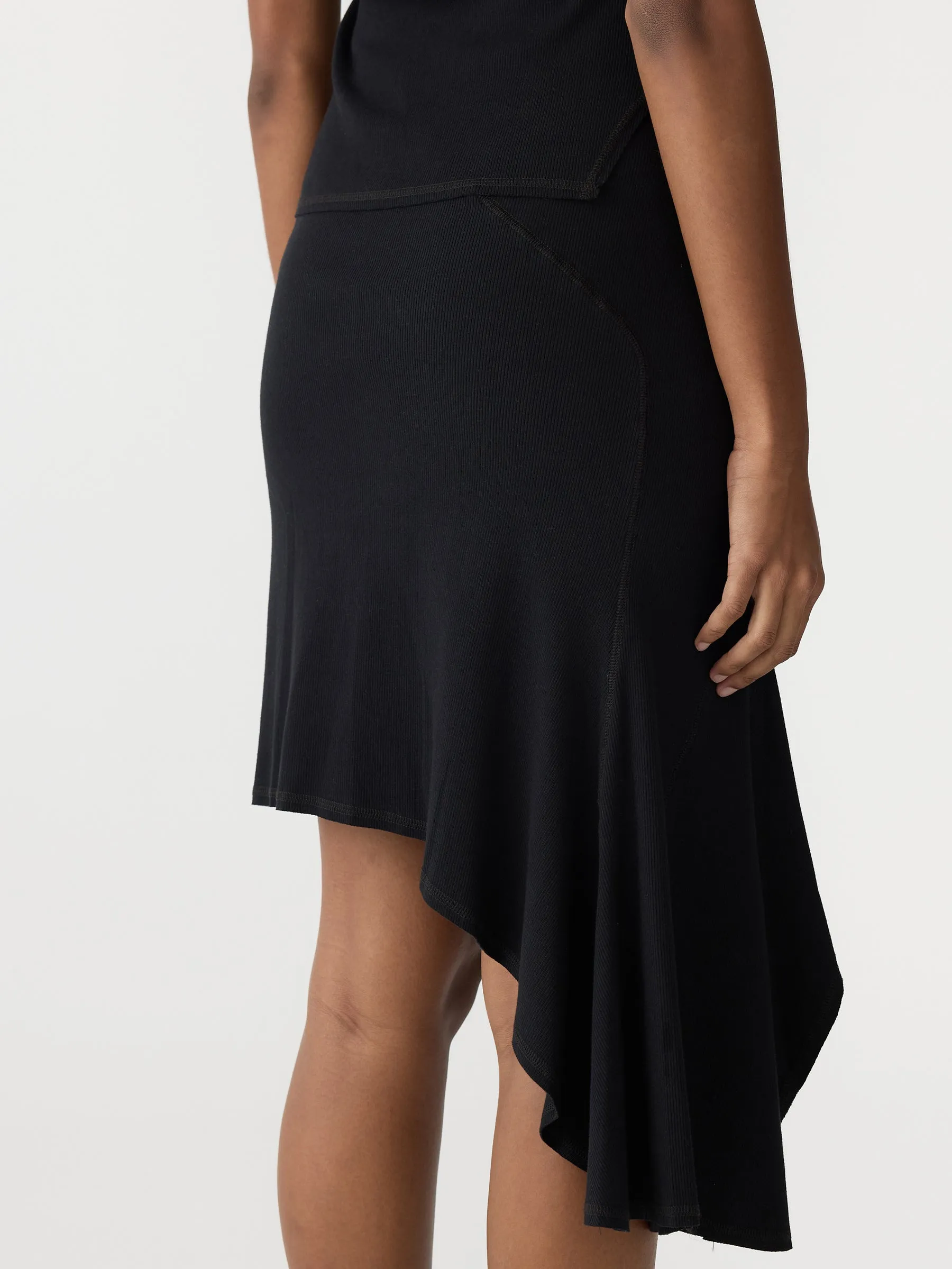 Asymmetric Coverstitch Skirt sold by Bassike product image thumbnail 4