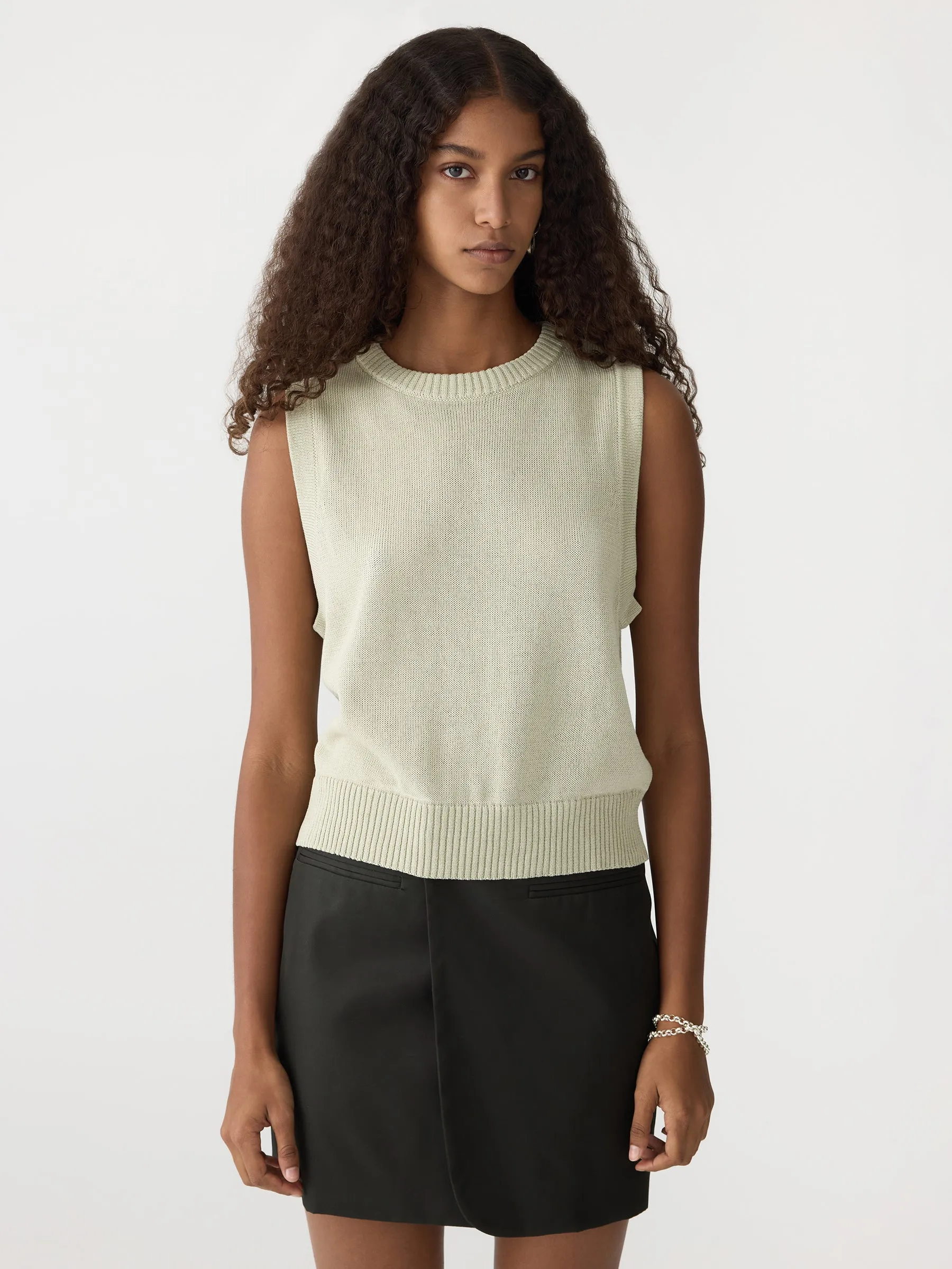 High Twist Cotton Knit Tank sold by Bassike product image thumbnail 2