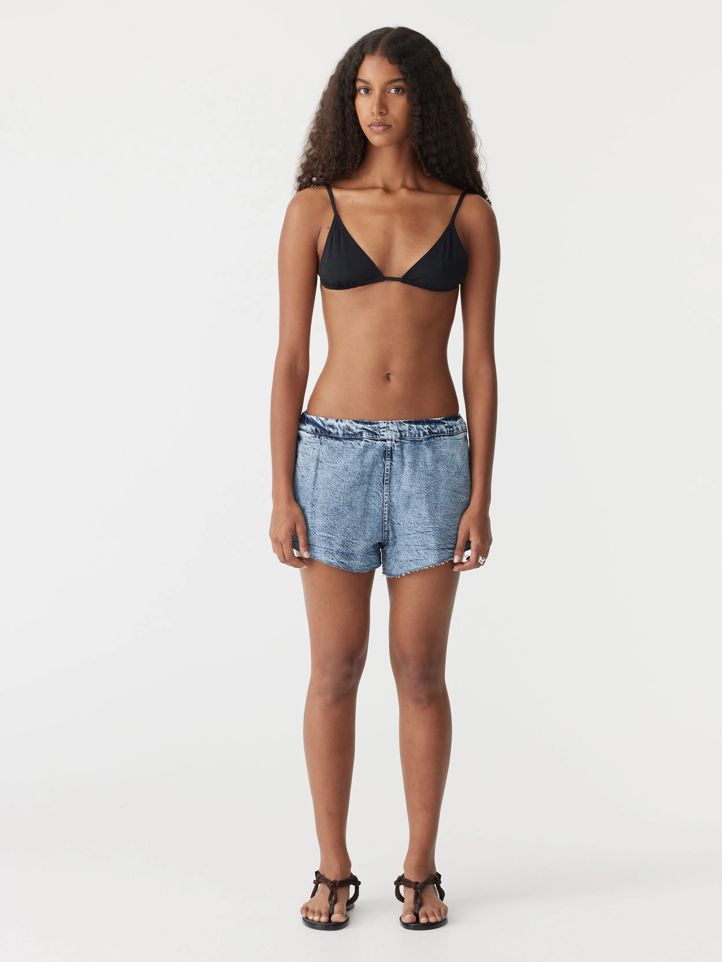 Denim Pull On Mini Short sold by Bassike product image thumbnail 4