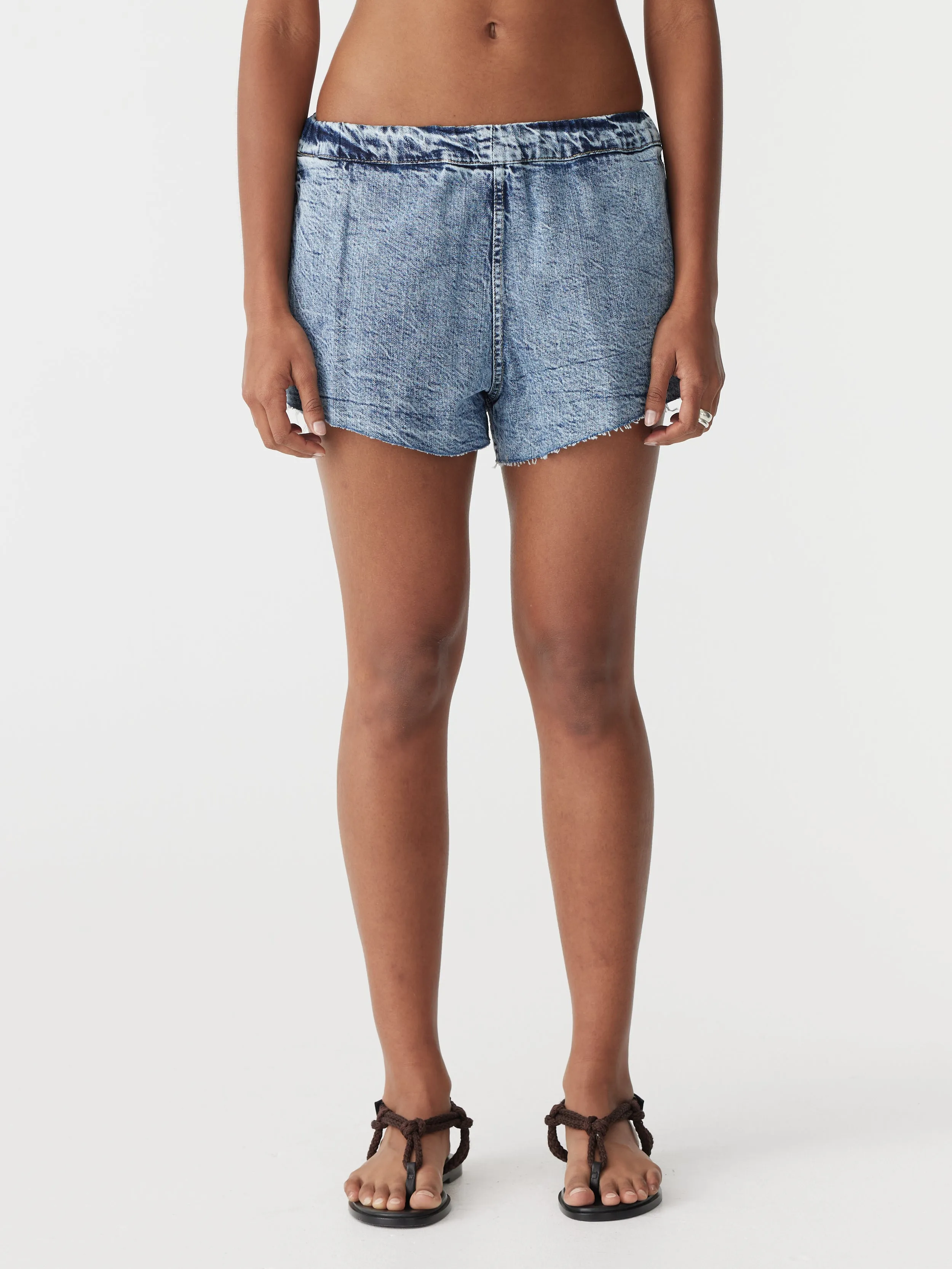 Denim Pull On Mini Short sold by Bassike product image thumbnail 2