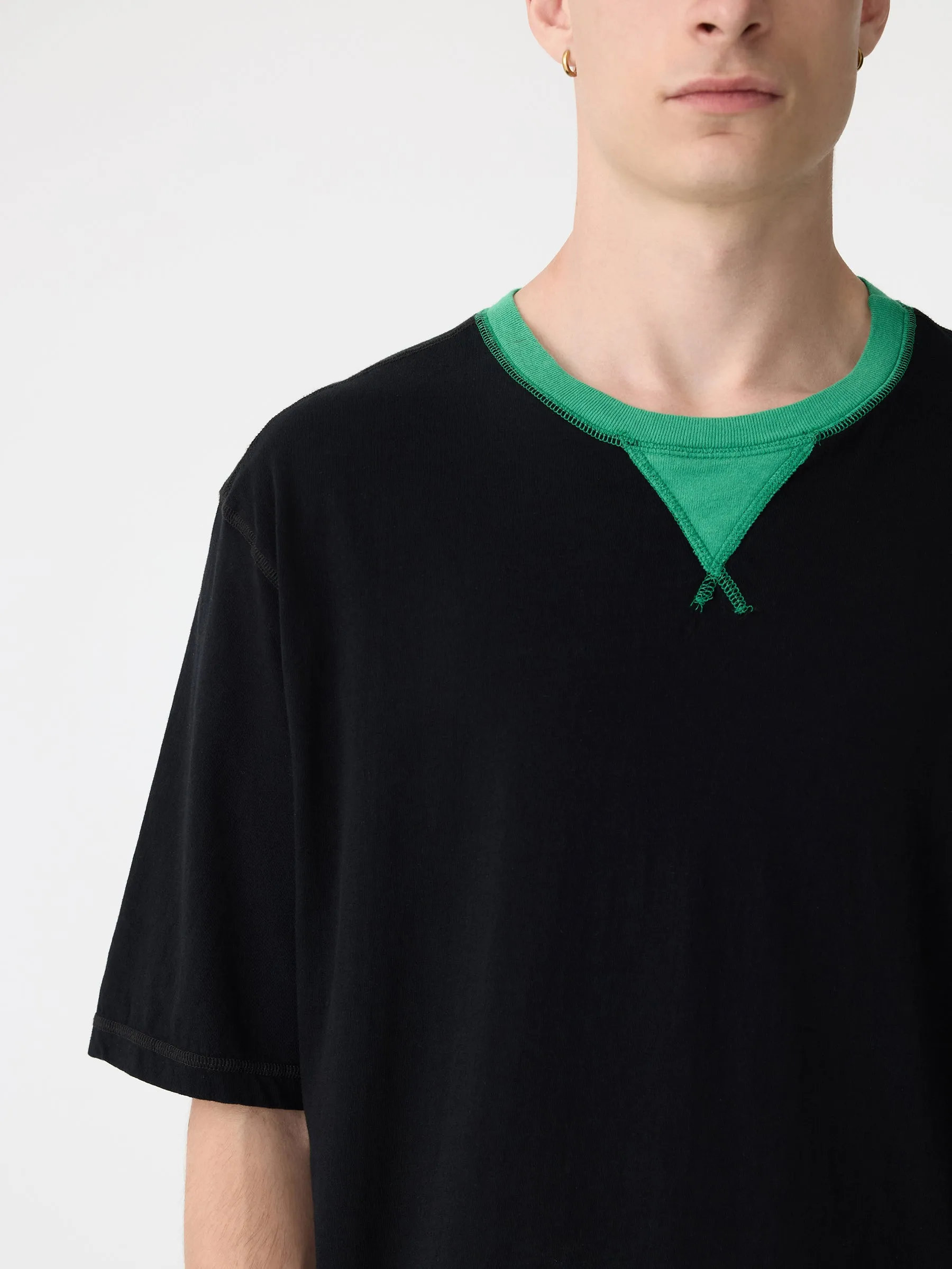 Contrast Slouch Fit T-Shirt sold by Bassike product image thumbnail 3