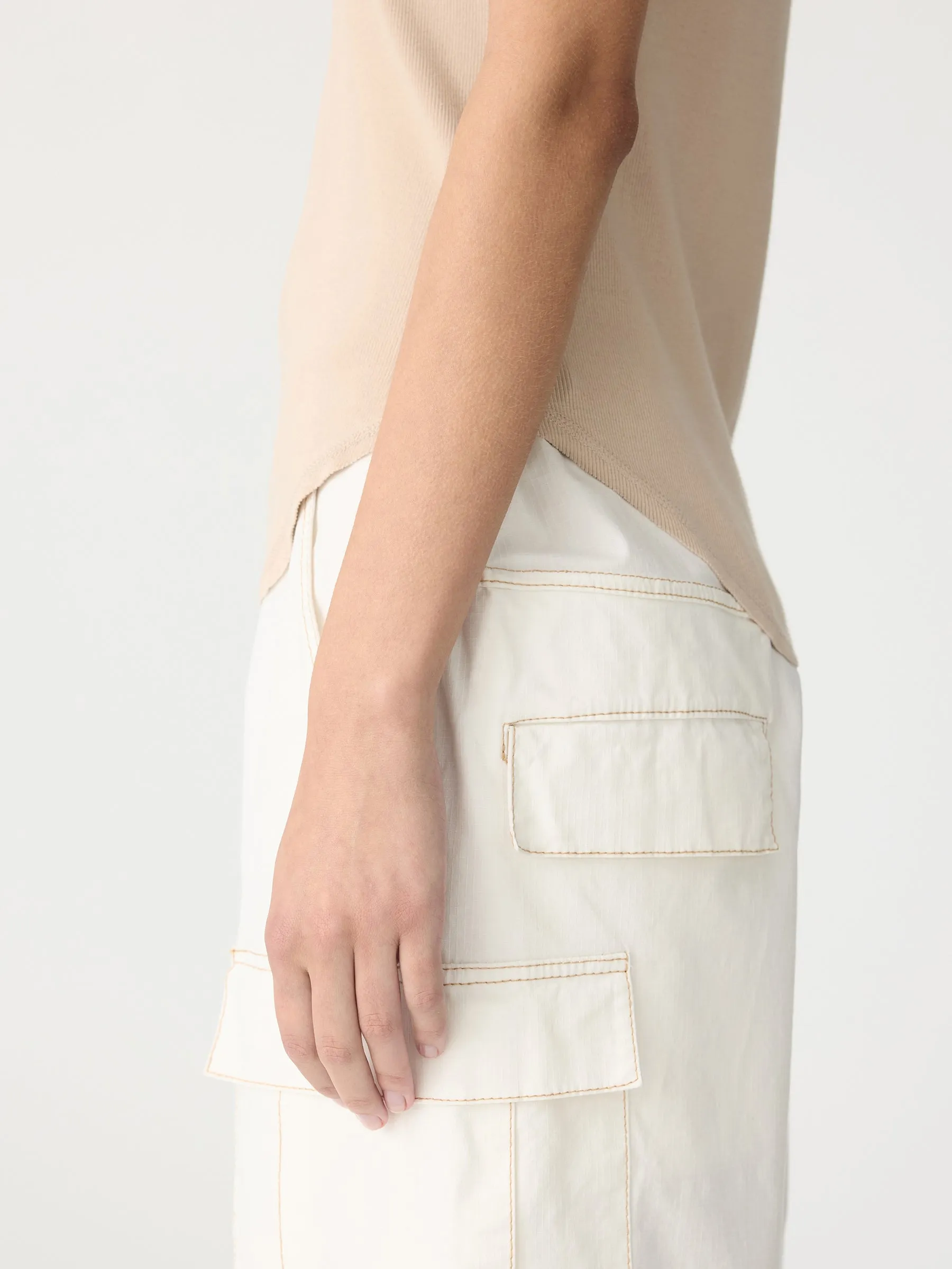 Slim Scoop Rib Tank sold by Bassike product image thumbnail 4