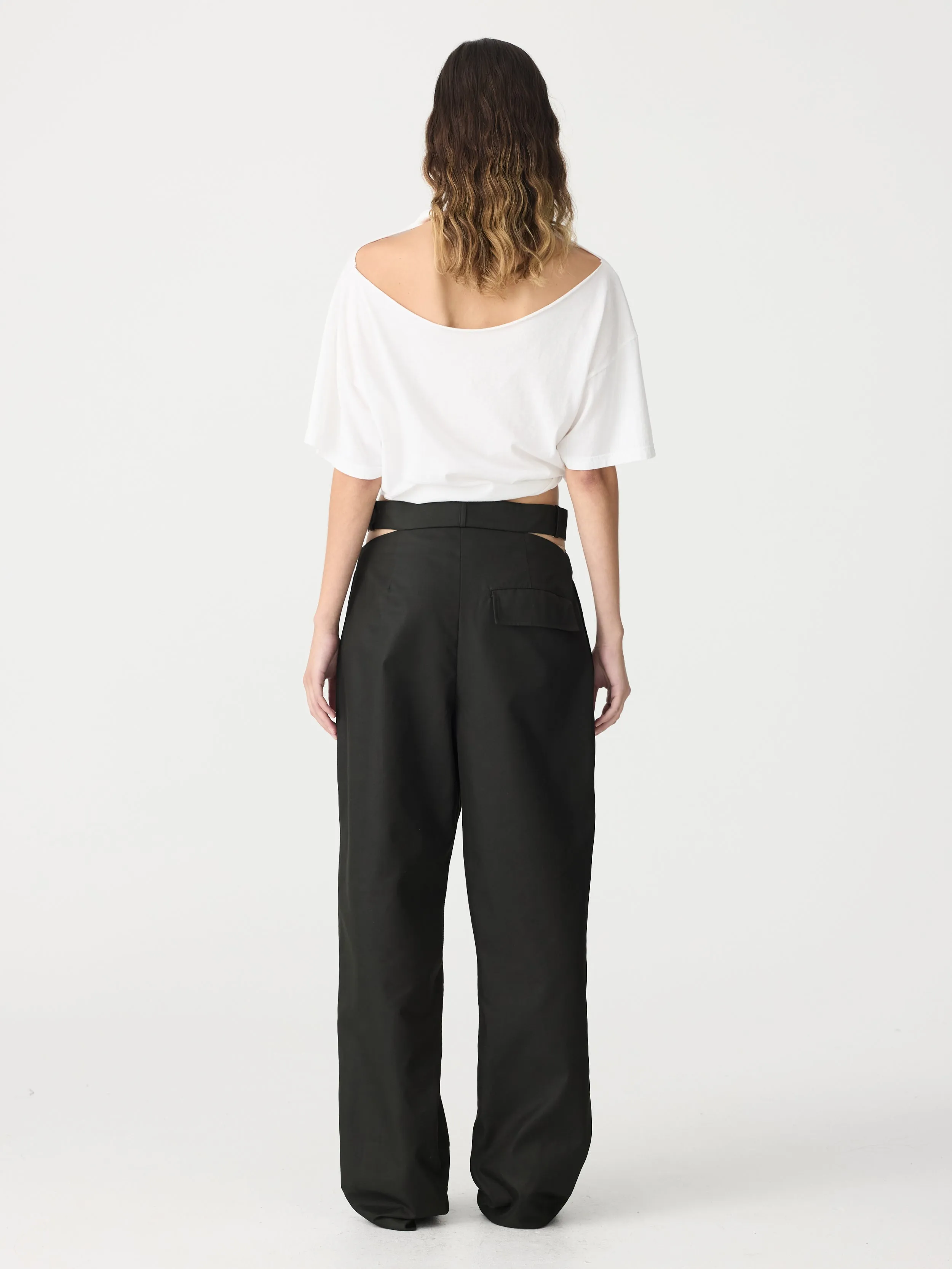 Gabardine Cut Out Pant sold by Bassike product image thumbnail 5