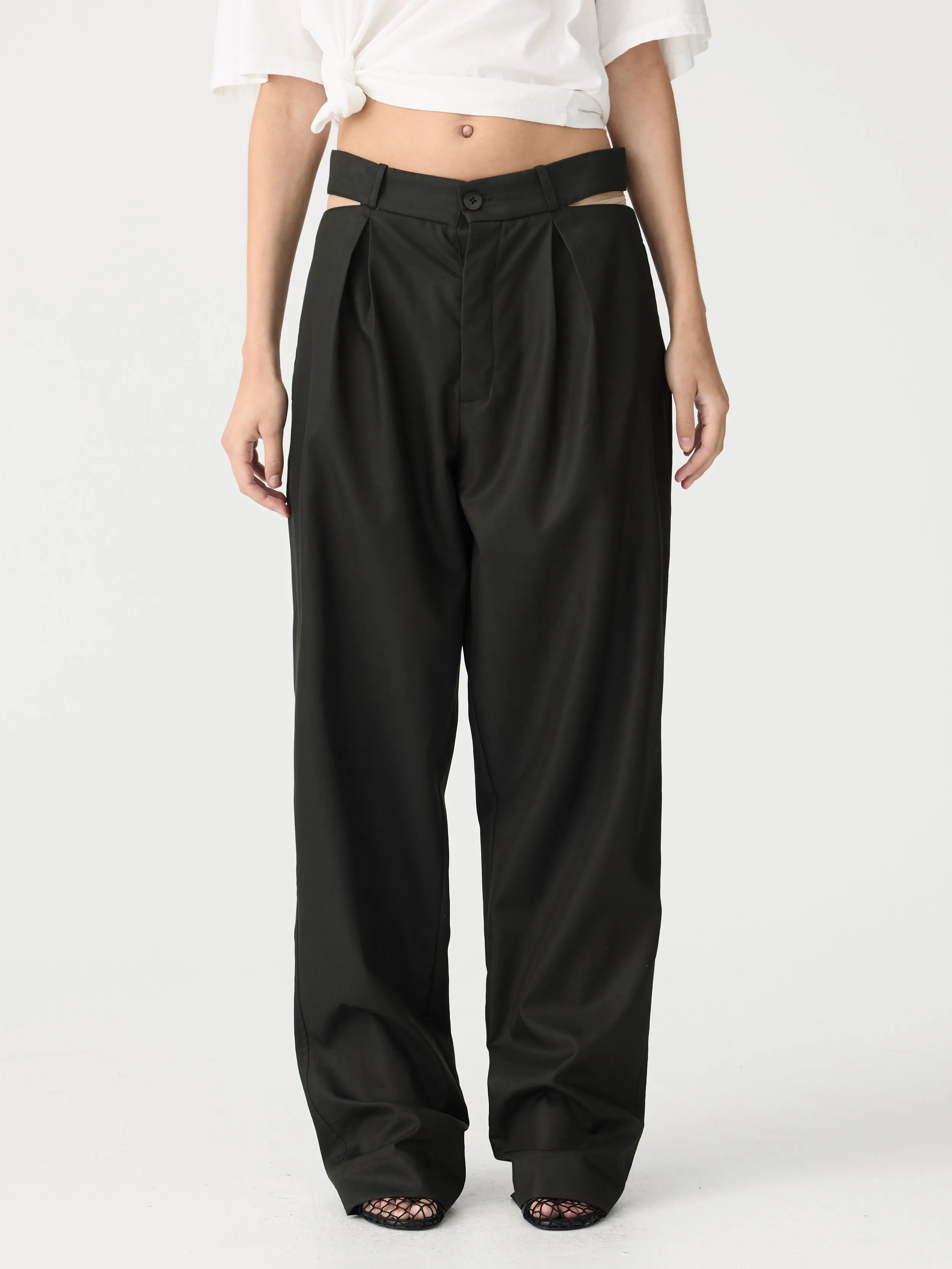 Gabardine Cut Out Pant sold by Bassike product image thumbnail 2