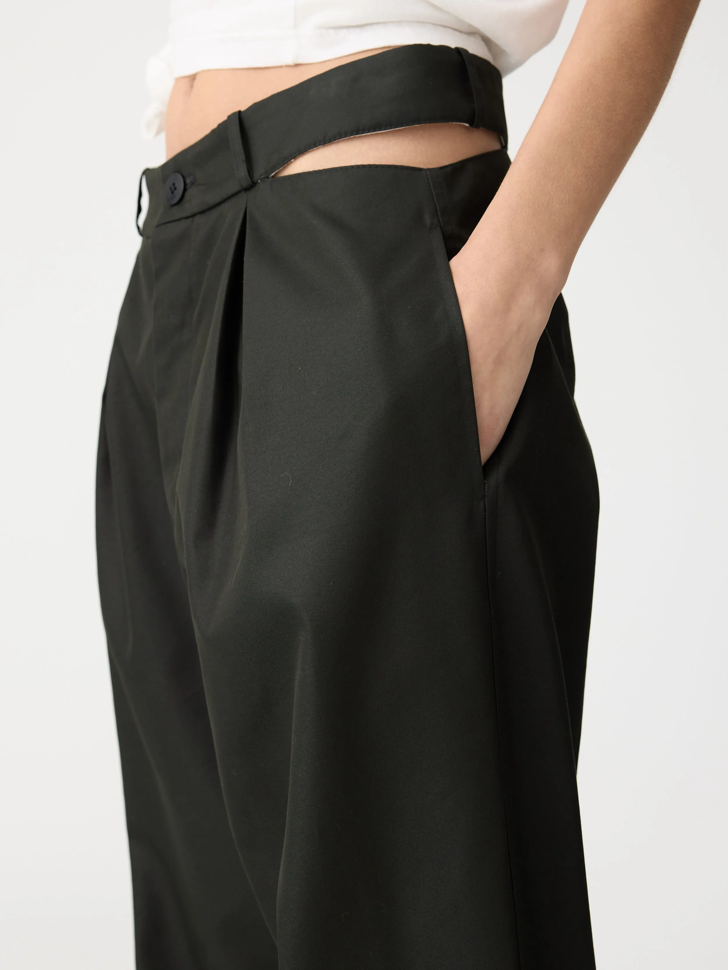 Gabardine Cut Out Pant sold by Bassike product image thumbnail 3