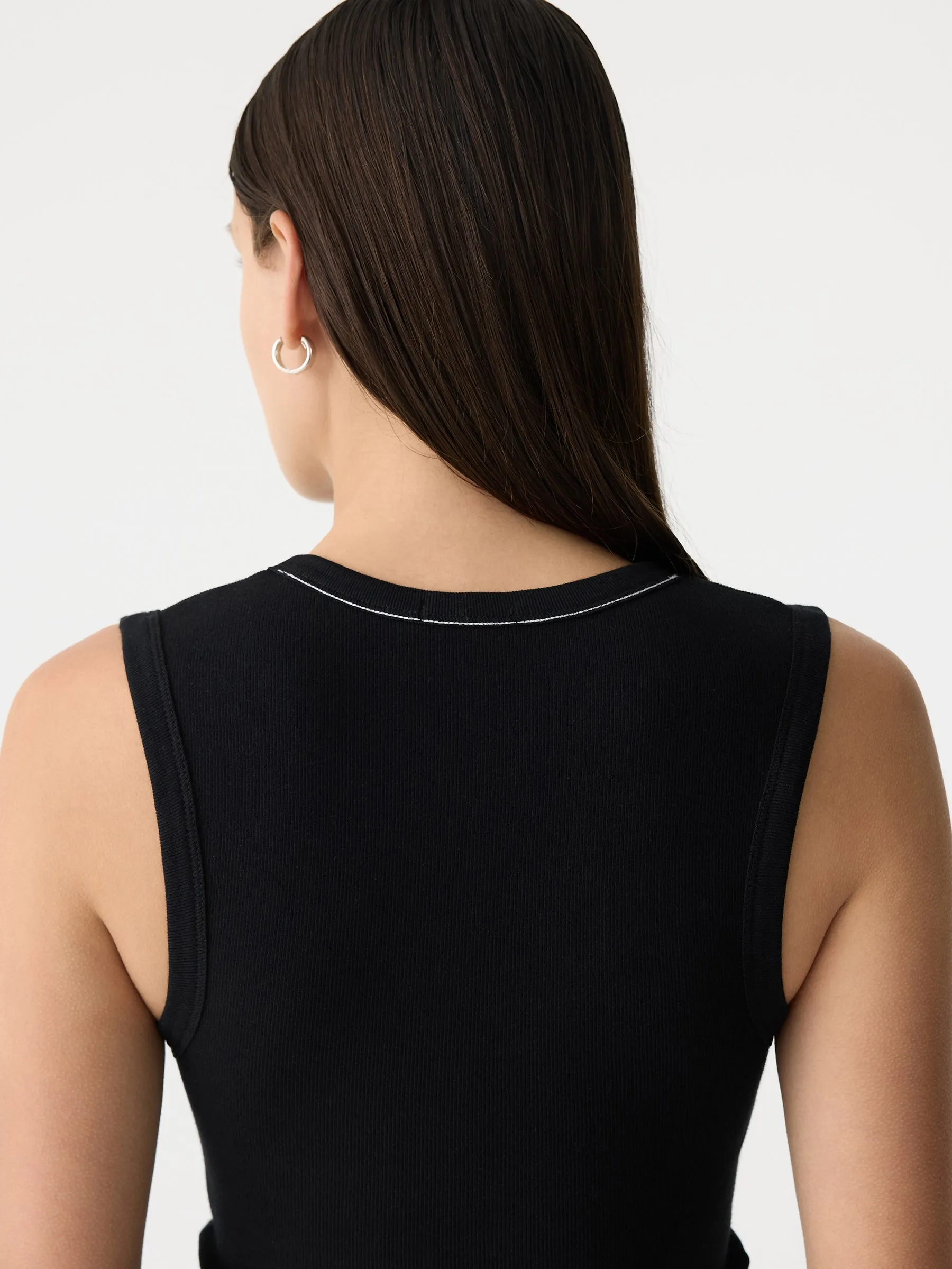 Low Scooped Rib Tank sold by Bassike product image thumbnail 4