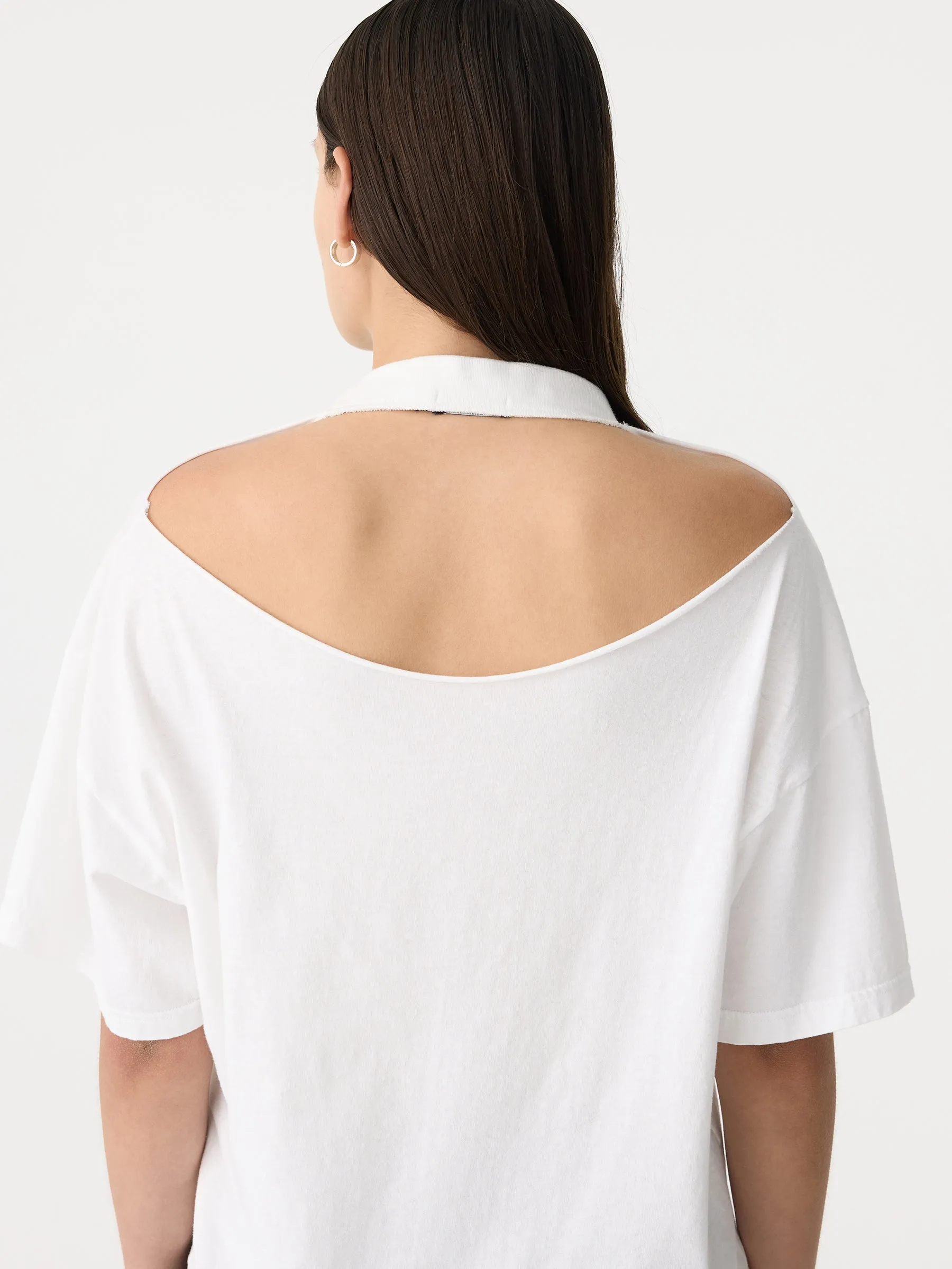 Floating Neck Boxy T-Shirt sold by Bassike product image thumbnail 4