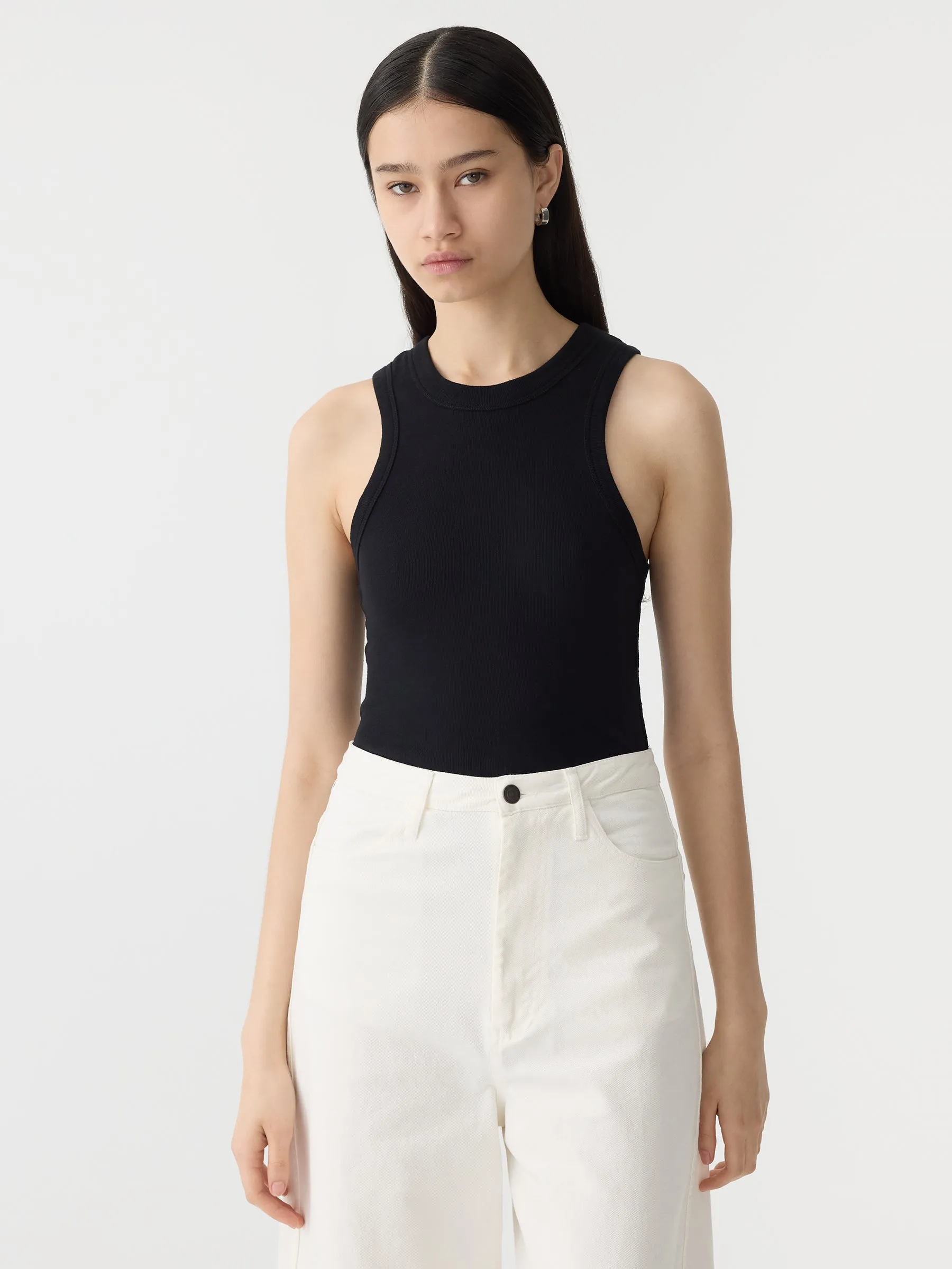 Seam Detail Tank sold by Bassike product image thumbnail 2