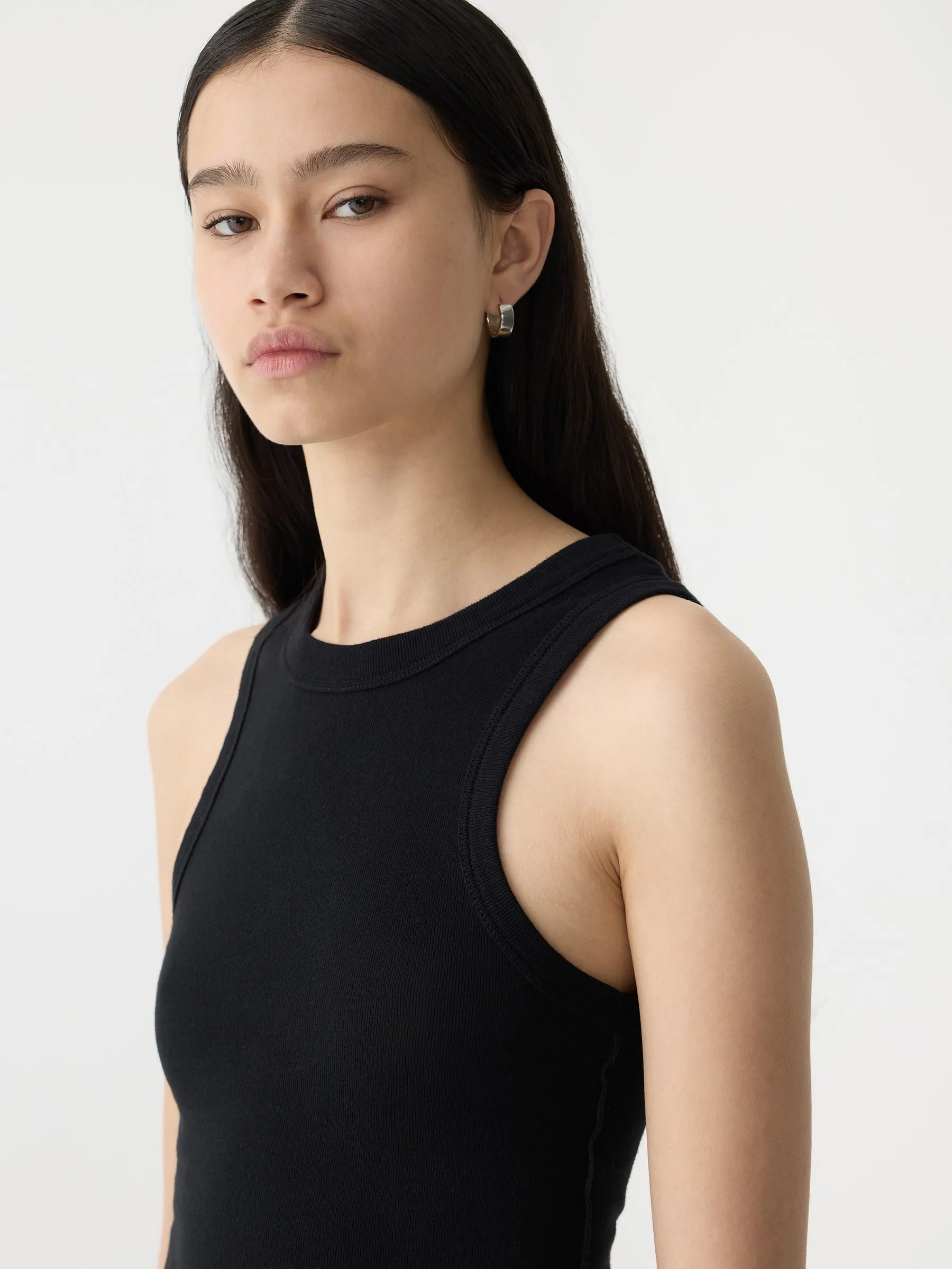 Seam Detail Tank sold by Bassike product image thumbnail 3