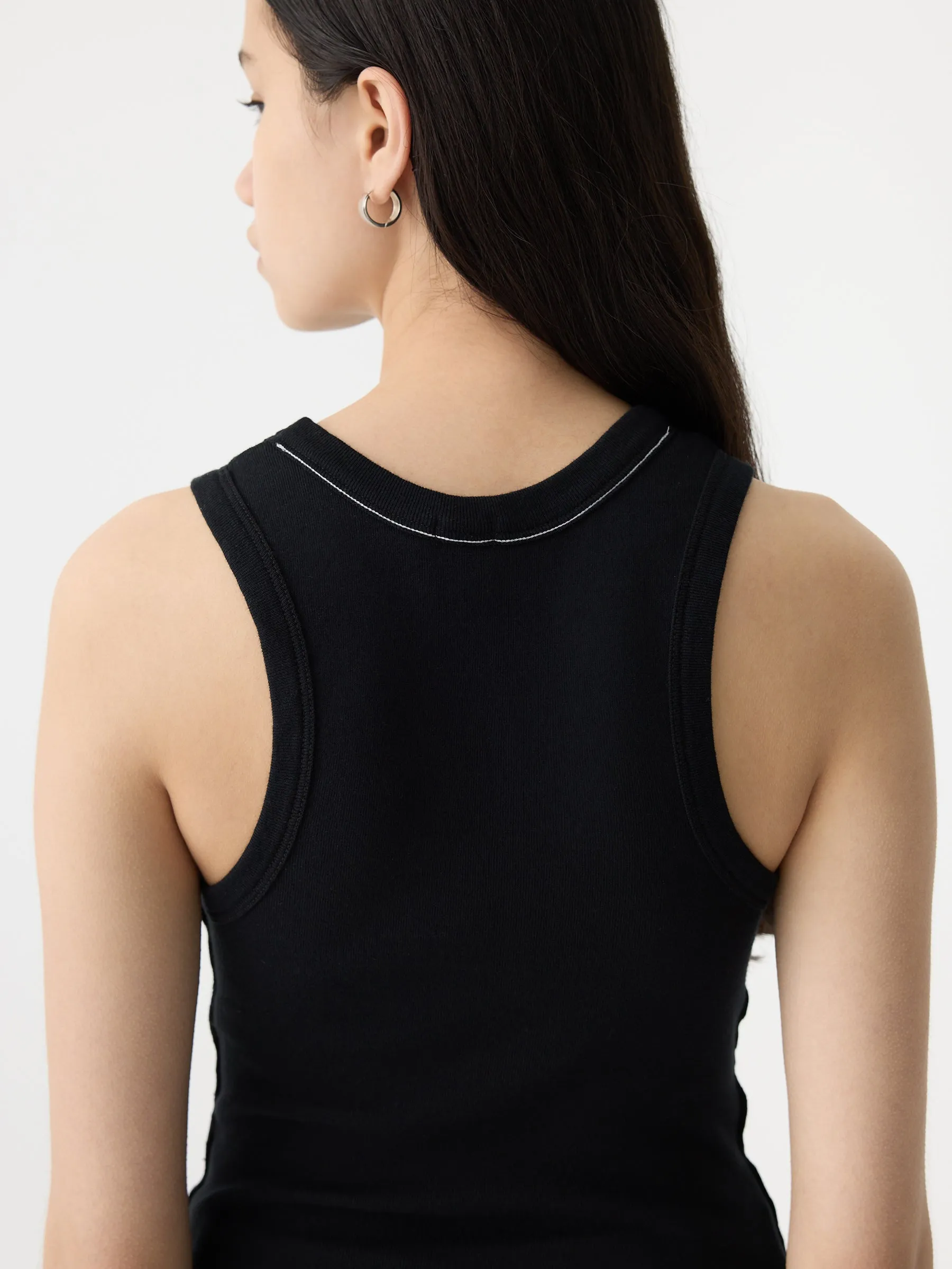 Seam Detail Tank sold by Bassike product image thumbnail 4