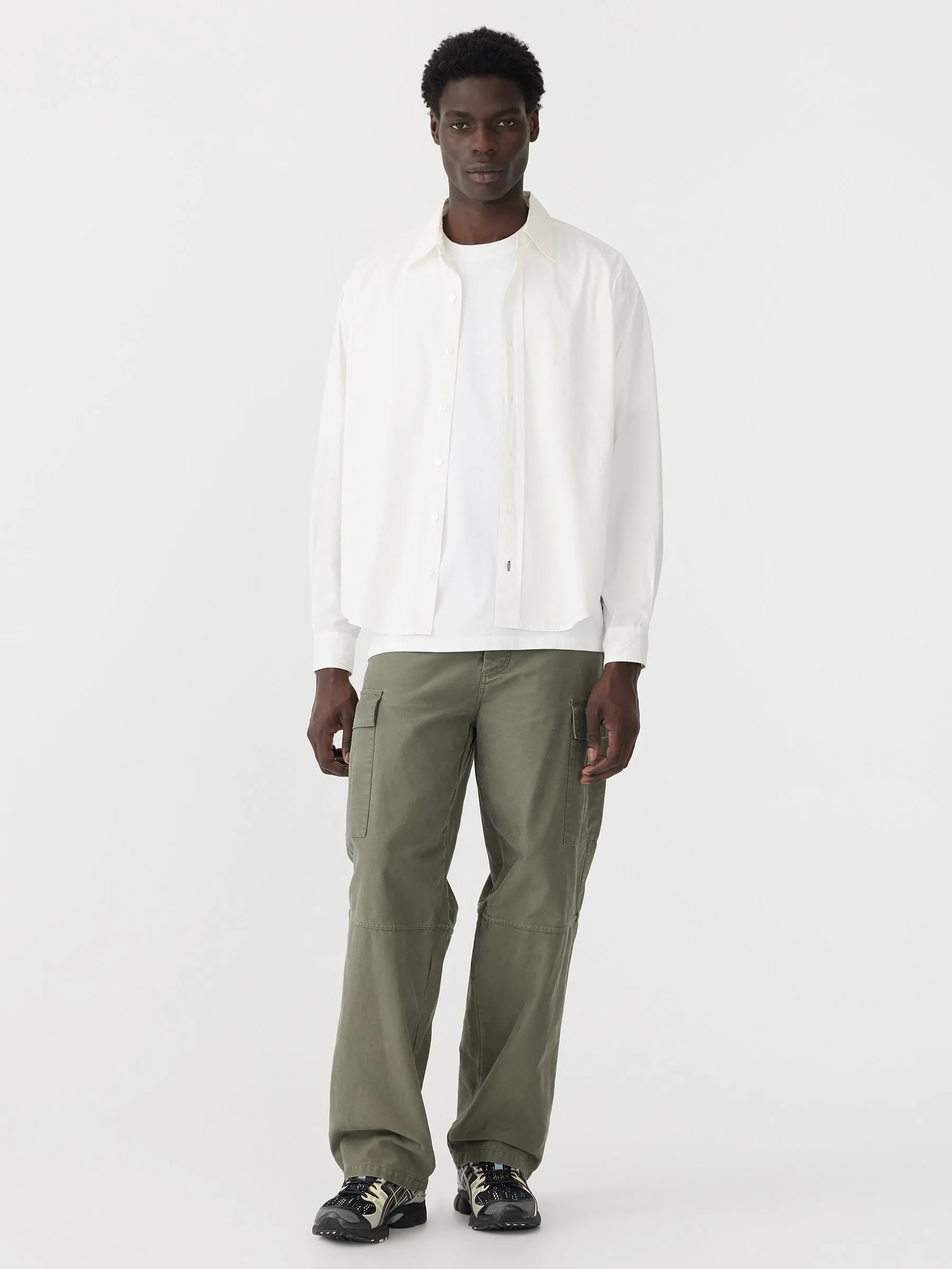 Crushed Cotton Boxy Shirt sold by Bassike