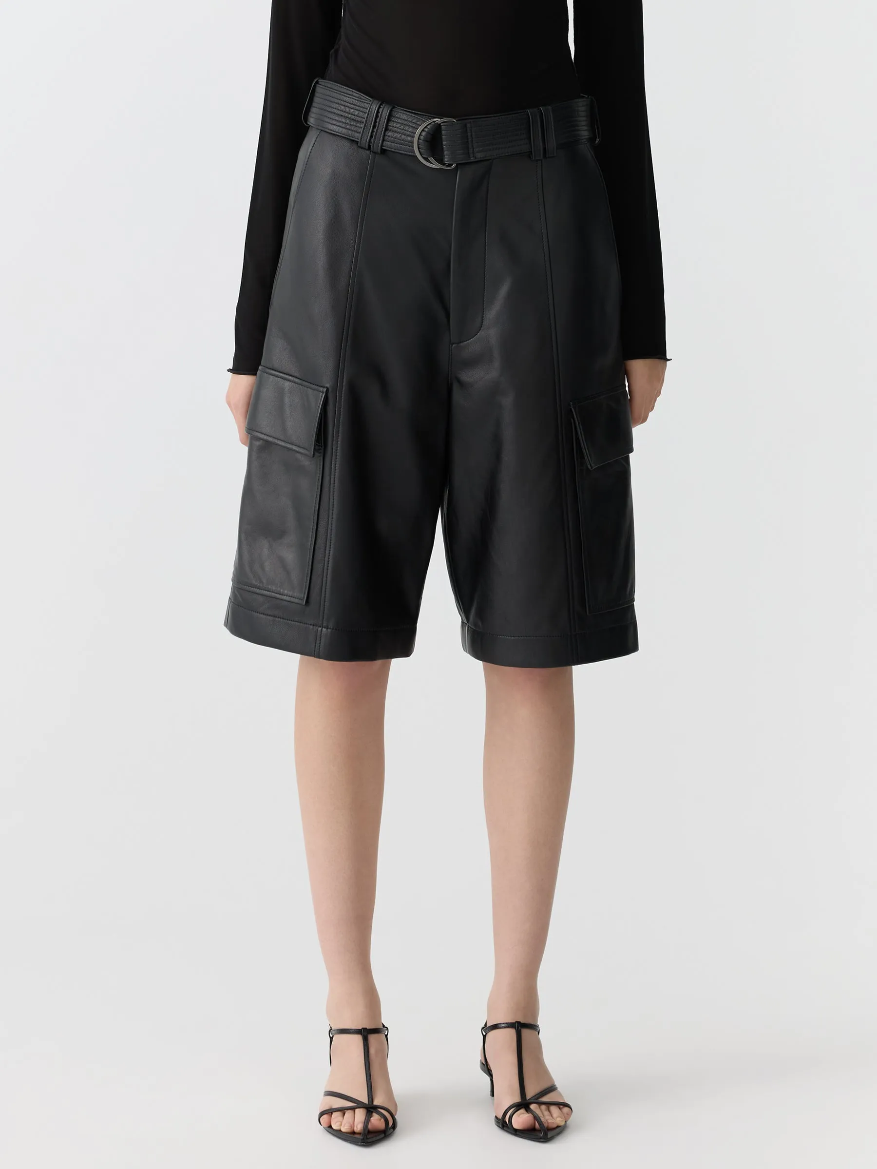 Leather Pocket Detail Short sold by Bassike product image thumbnail 2