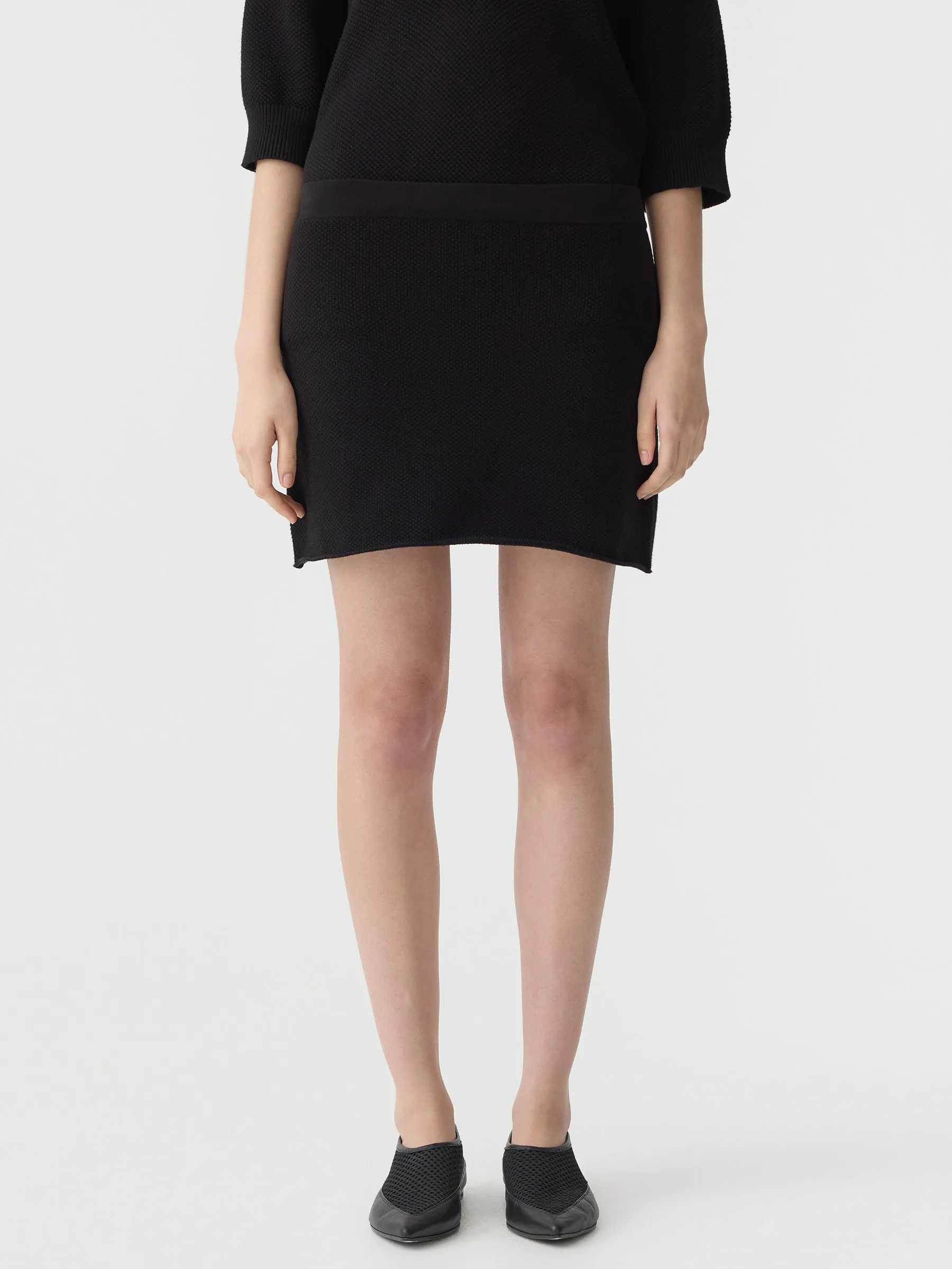 Combed Cotton Pique Knit Skirt sold by Bassike product image thumbnail 2