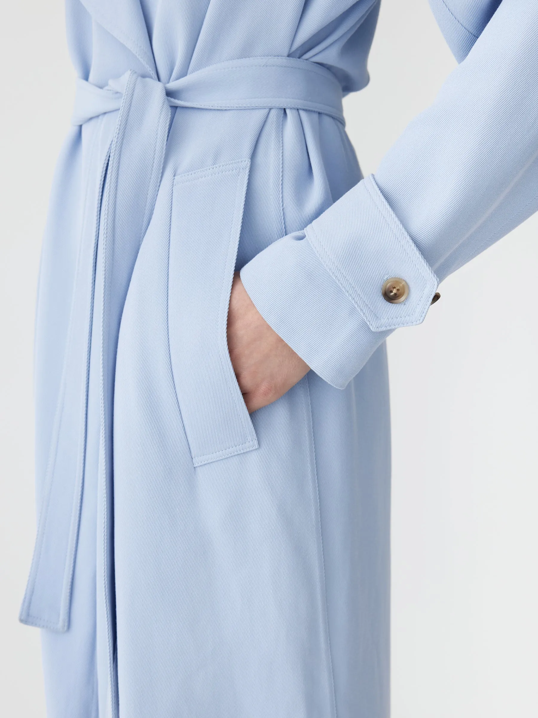 Viscose Twill Relaxed Trench sold by Bassike product image thumbnail 4