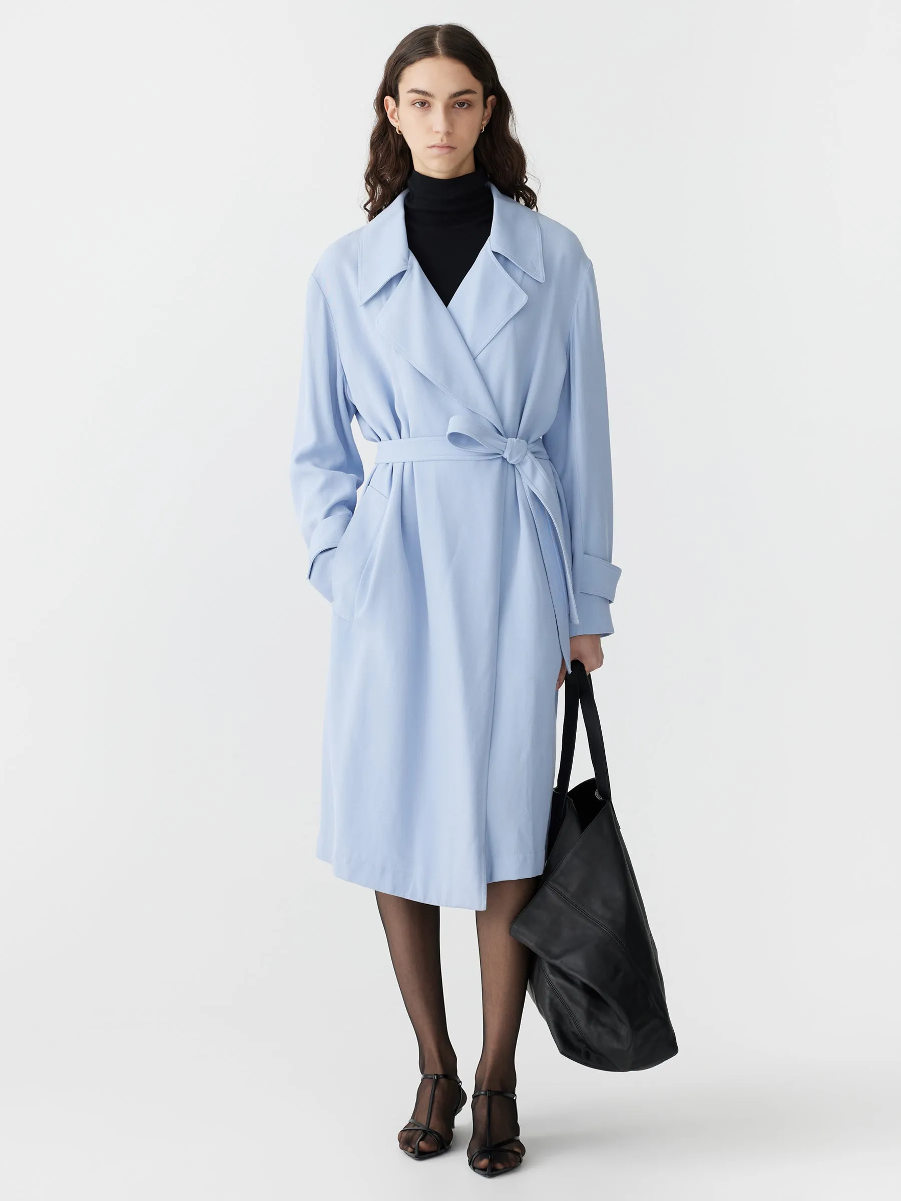 Viscose Twill Relaxed Trench sold by Bassike