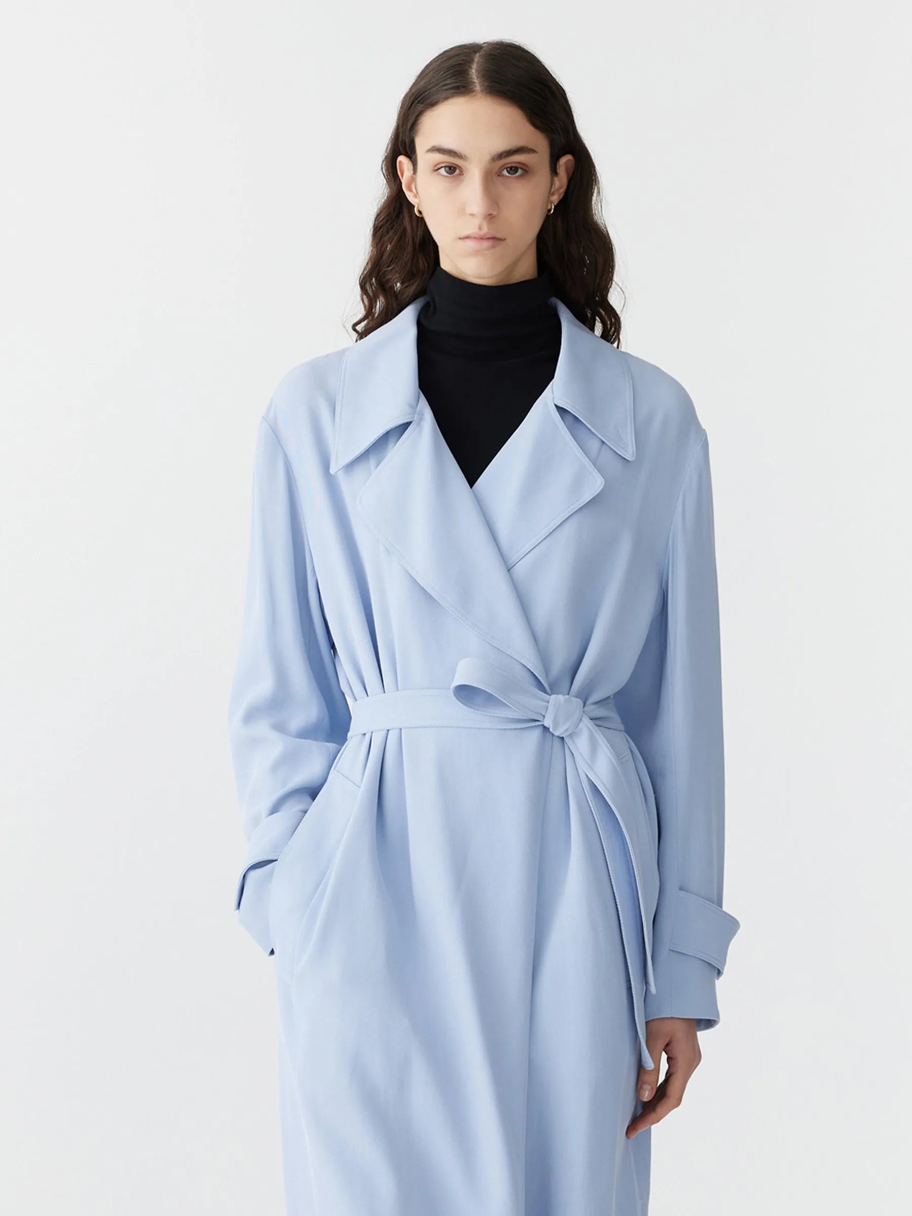 Viscose Twill Relaxed Trench sold by Bassike product image thumbnail 2