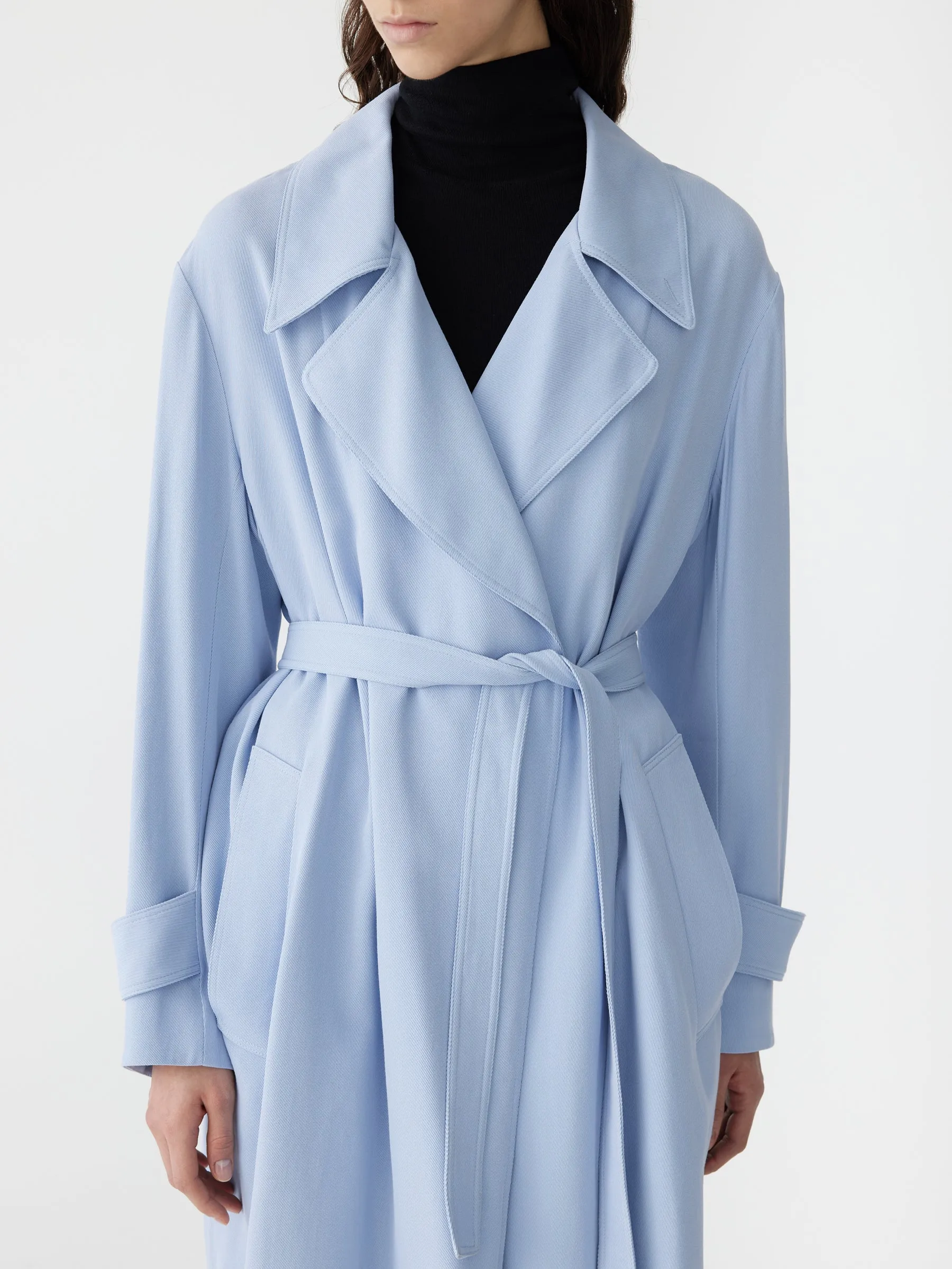 Viscose Twill Relaxed Trench sold by Bassike product image thumbnail 3