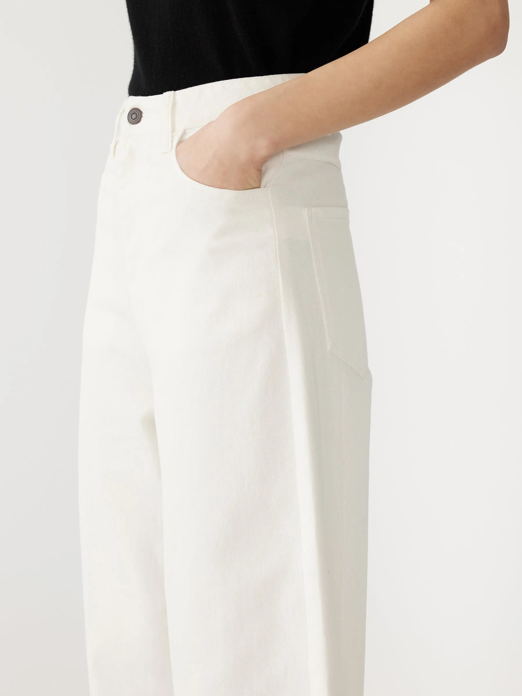 Cotton Twill Barrel Leg Pant sold by Bassike product image thumbnail 3