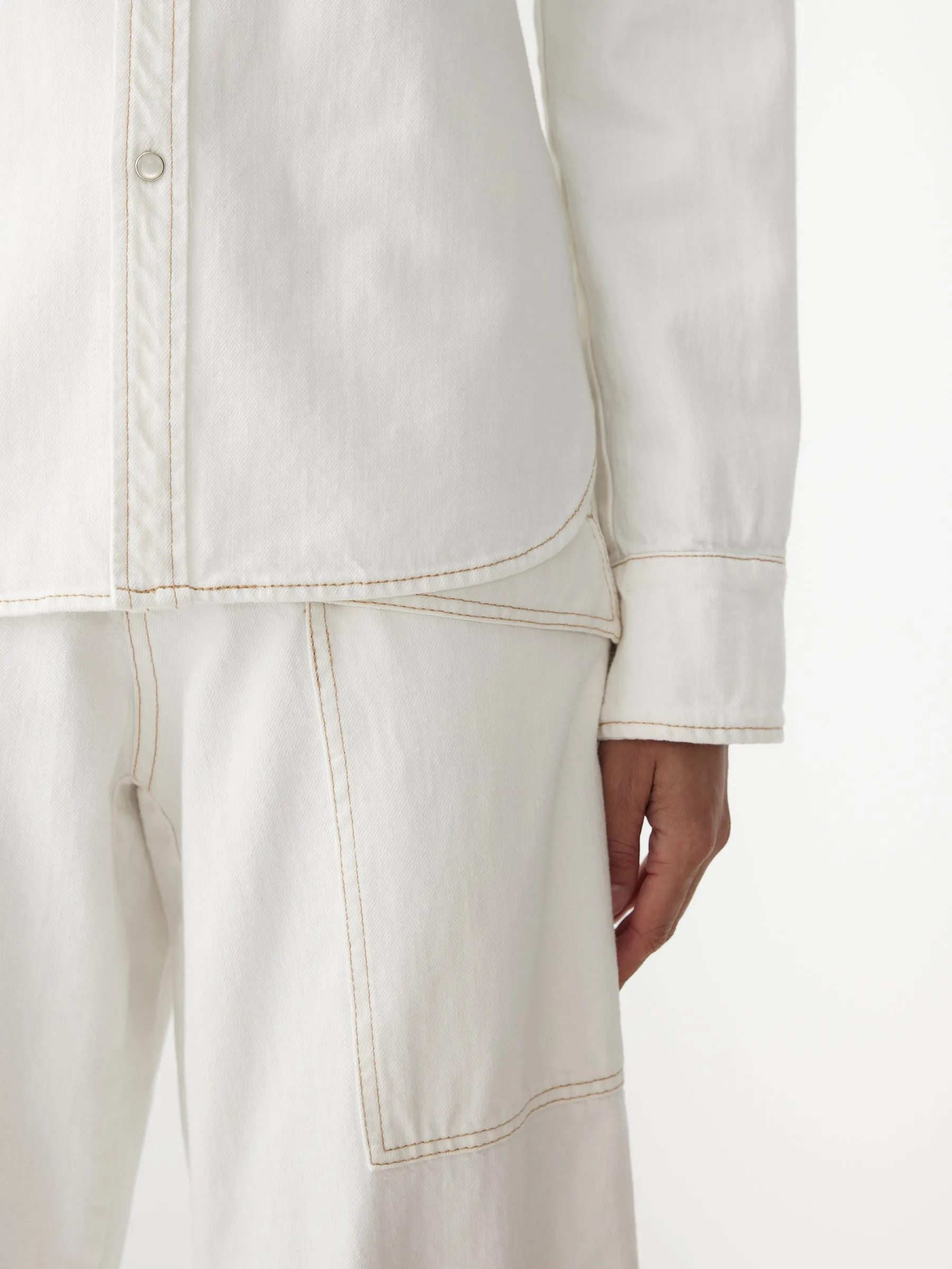 Denim Darted Western Shirt sold by Bassike product image thumbnail 4