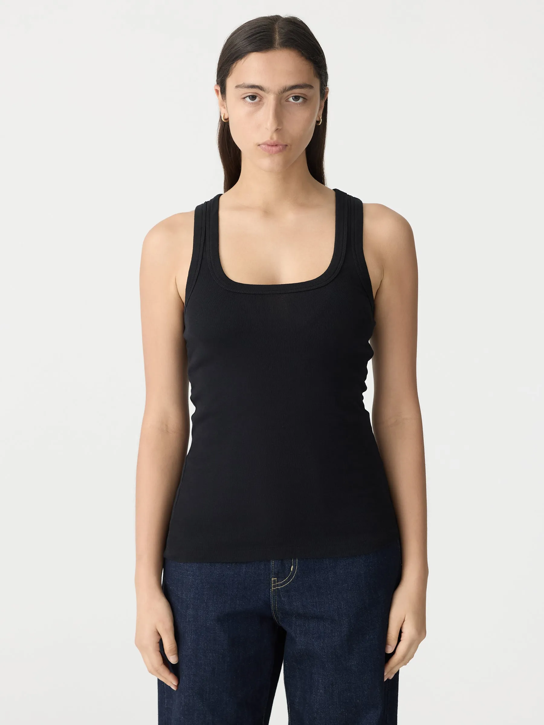 Slim Superfine Rib Tank II sold by Bassike product image thumbnail 2