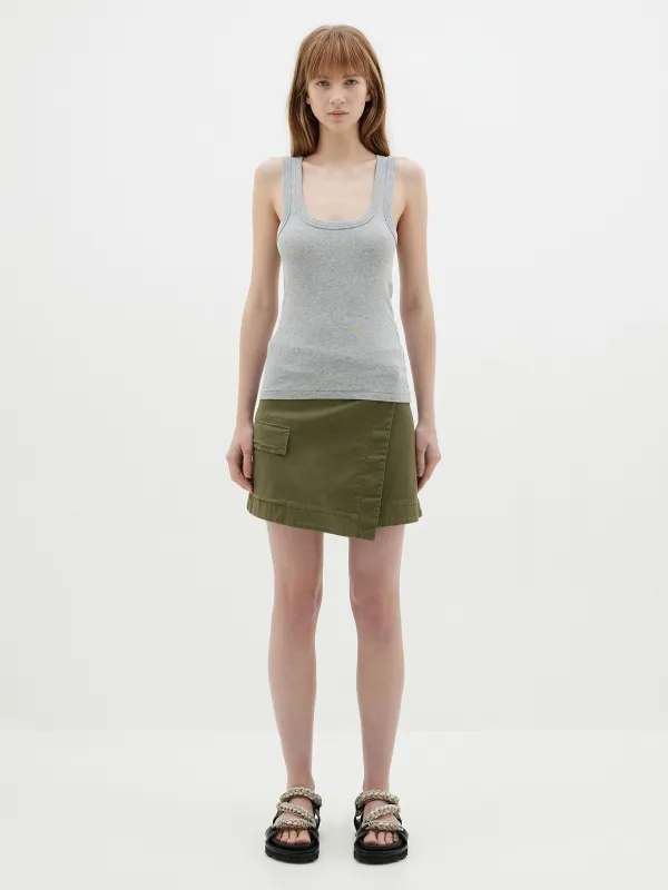 Slim Superfine Rib Tank II sold by Bassike