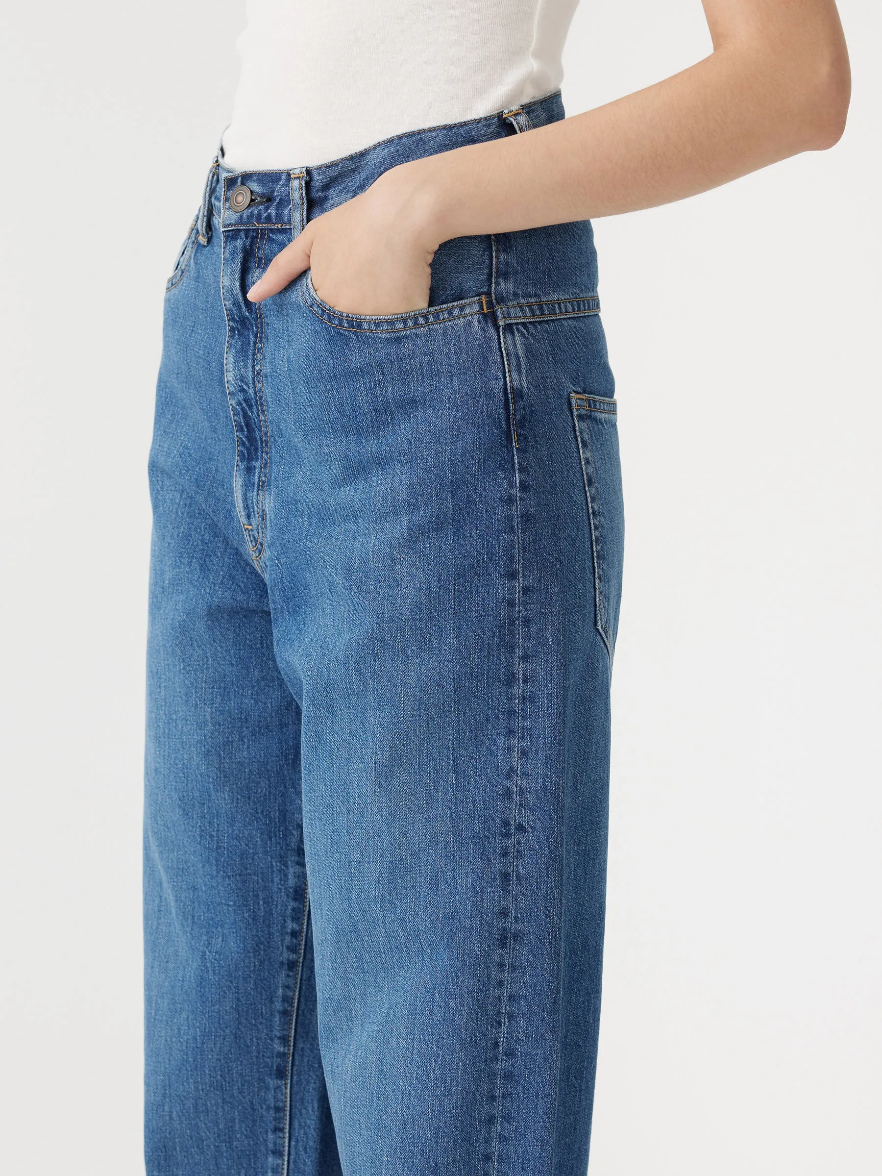 High Rise Straight Leg Jean sold by Bassike product image thumbnail 4