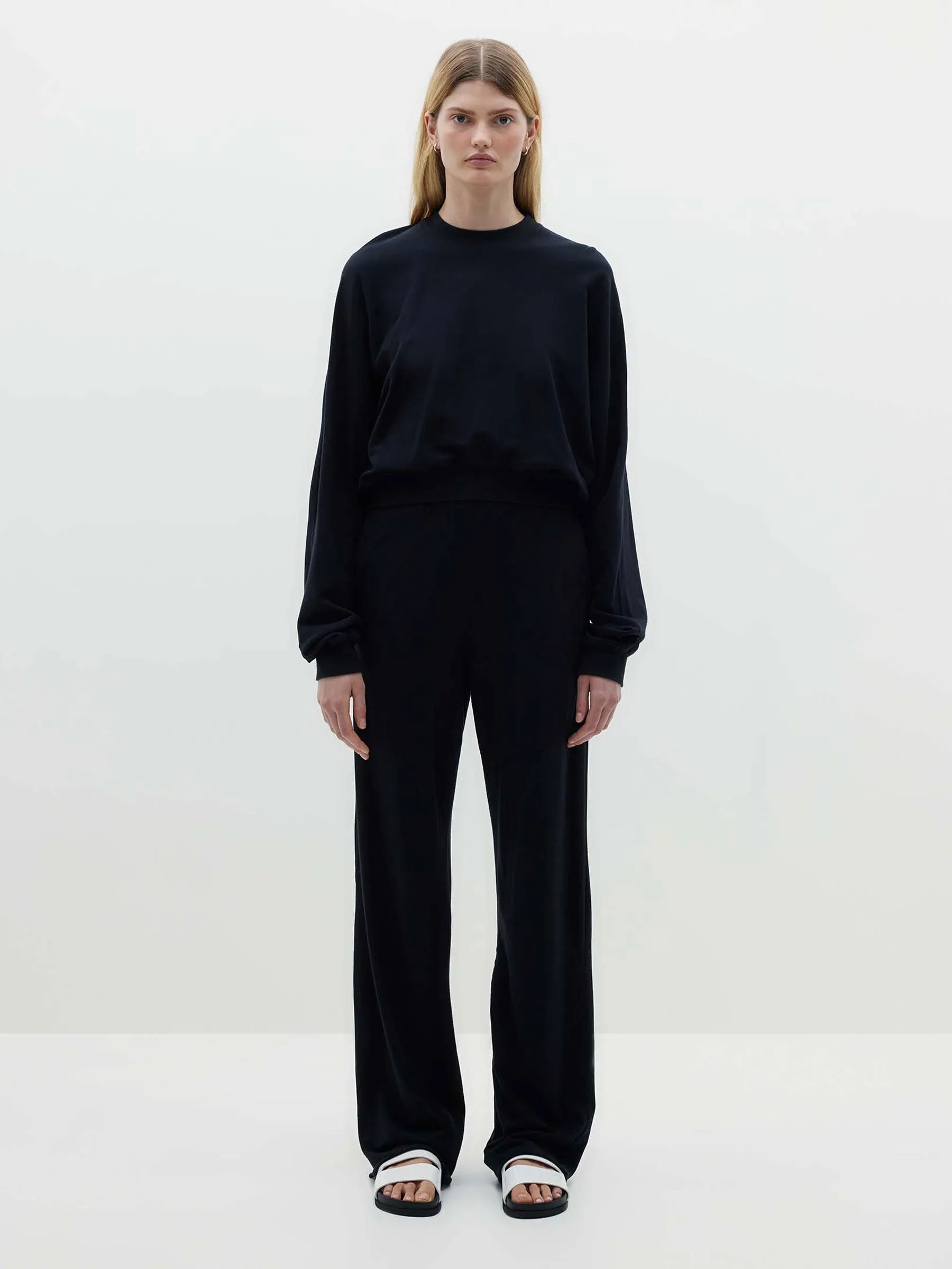 Wide Leg Double Jersey Pant sold by Bassike product image thumbnail 5