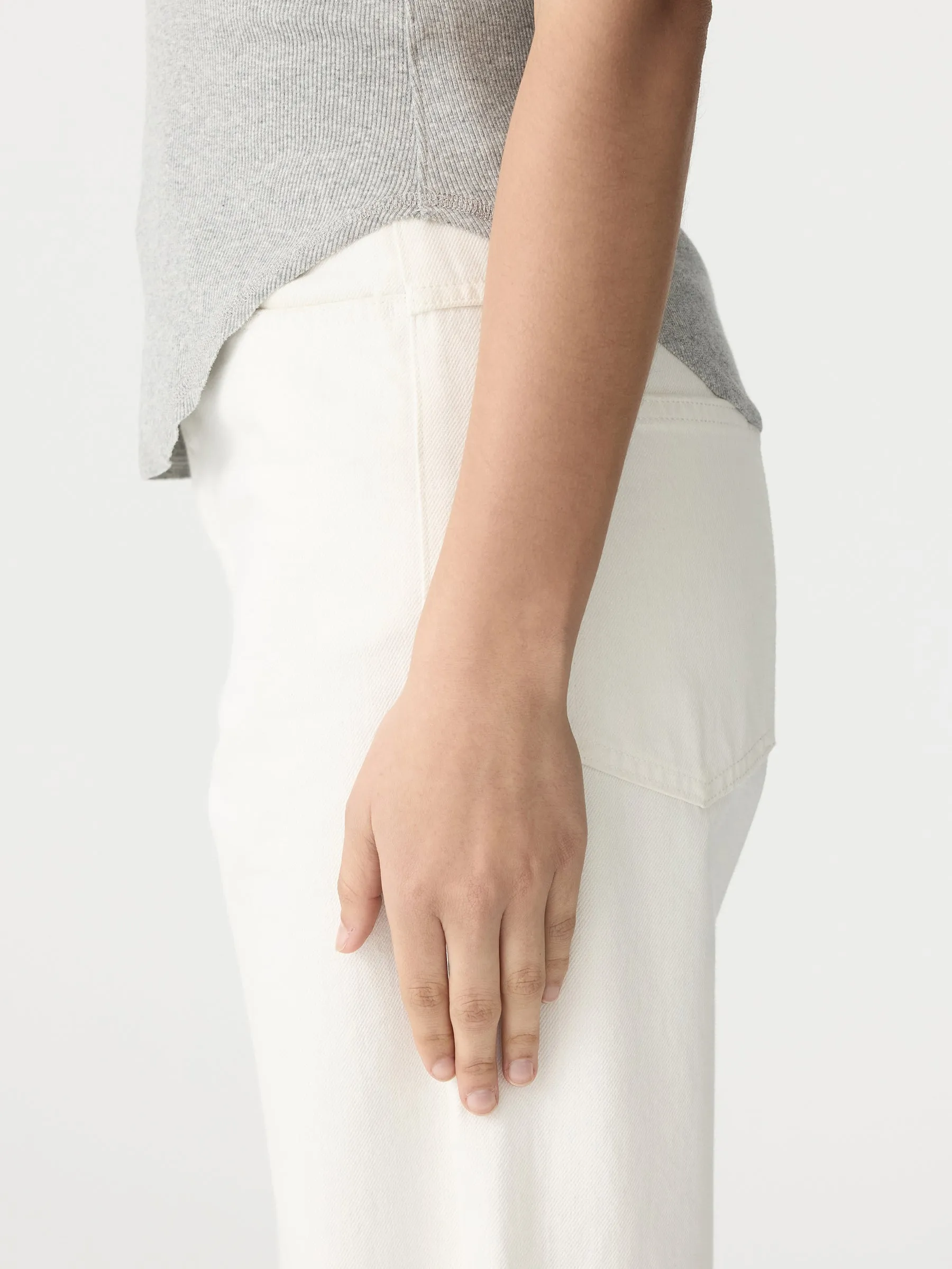 Slim Scoop Rib Tank sold by Bassike product image thumbnail 4