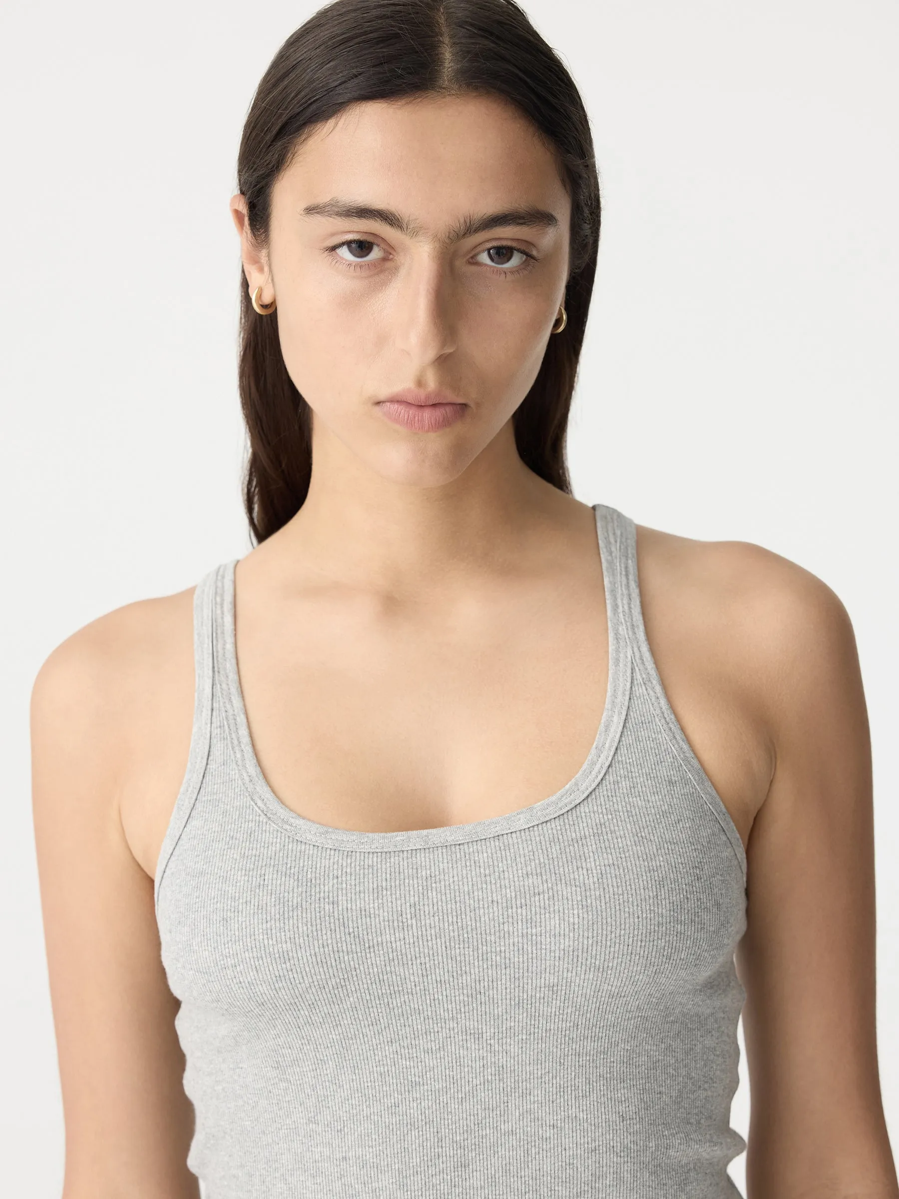 Slim Scoop Rib Tank sold by Bassike product image thumbnail 3