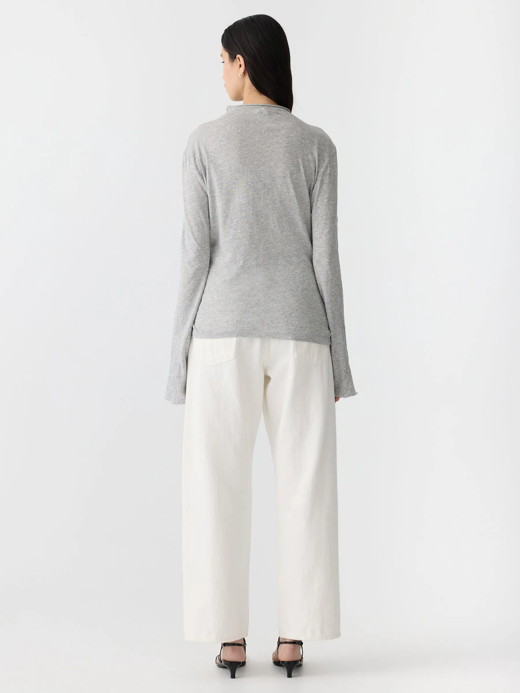 Regular Raised Neck Long Sleeve T-Shirt sold by Bassike product image thumbnail 4