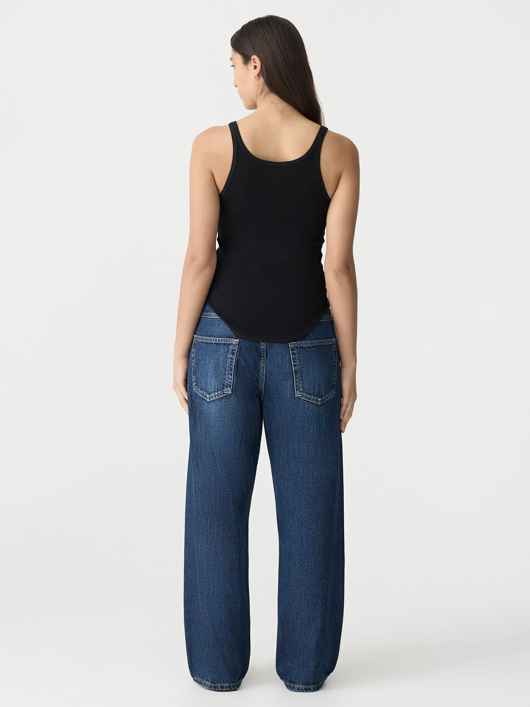 Slim Scoop Rib Tank sold by Bassike product image thumbnail 5