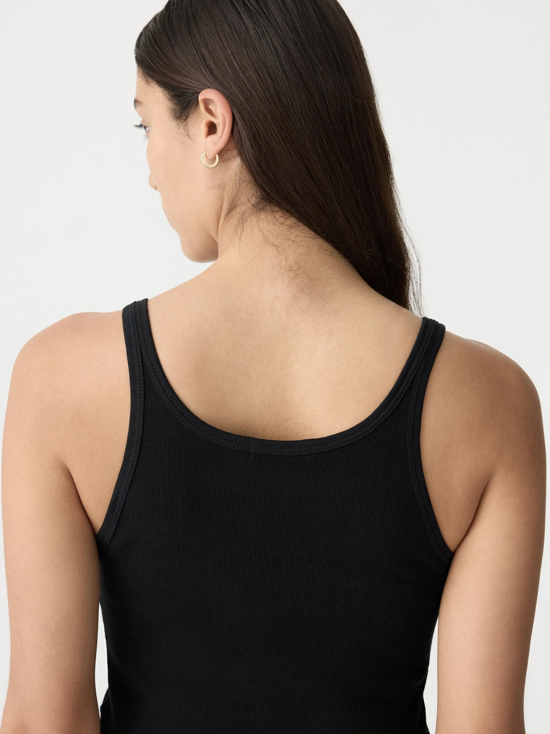 Slim Scoop Rib Tank sold by Bassike product image thumbnail 4