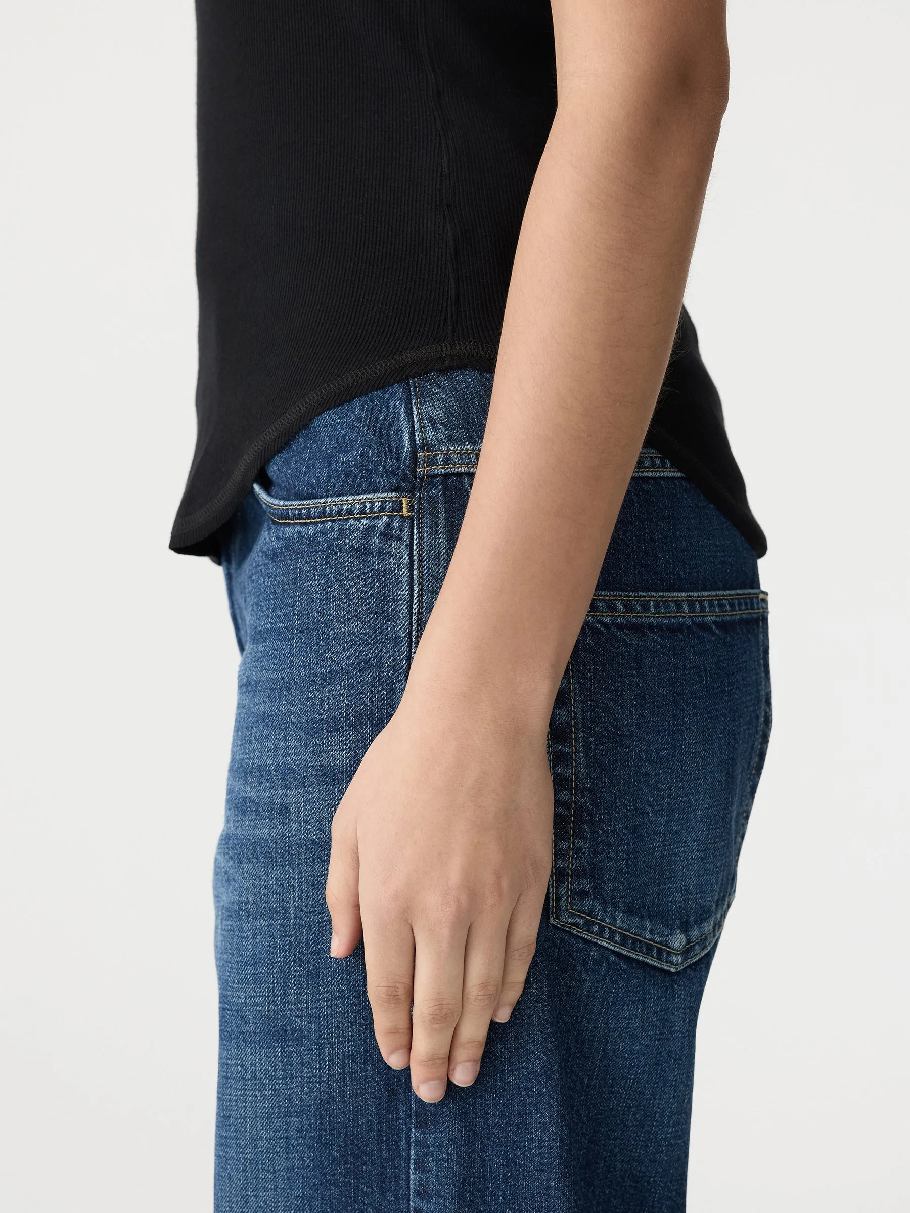 Slim Scoop Rib Tank sold by Bassike product image thumbnail 3