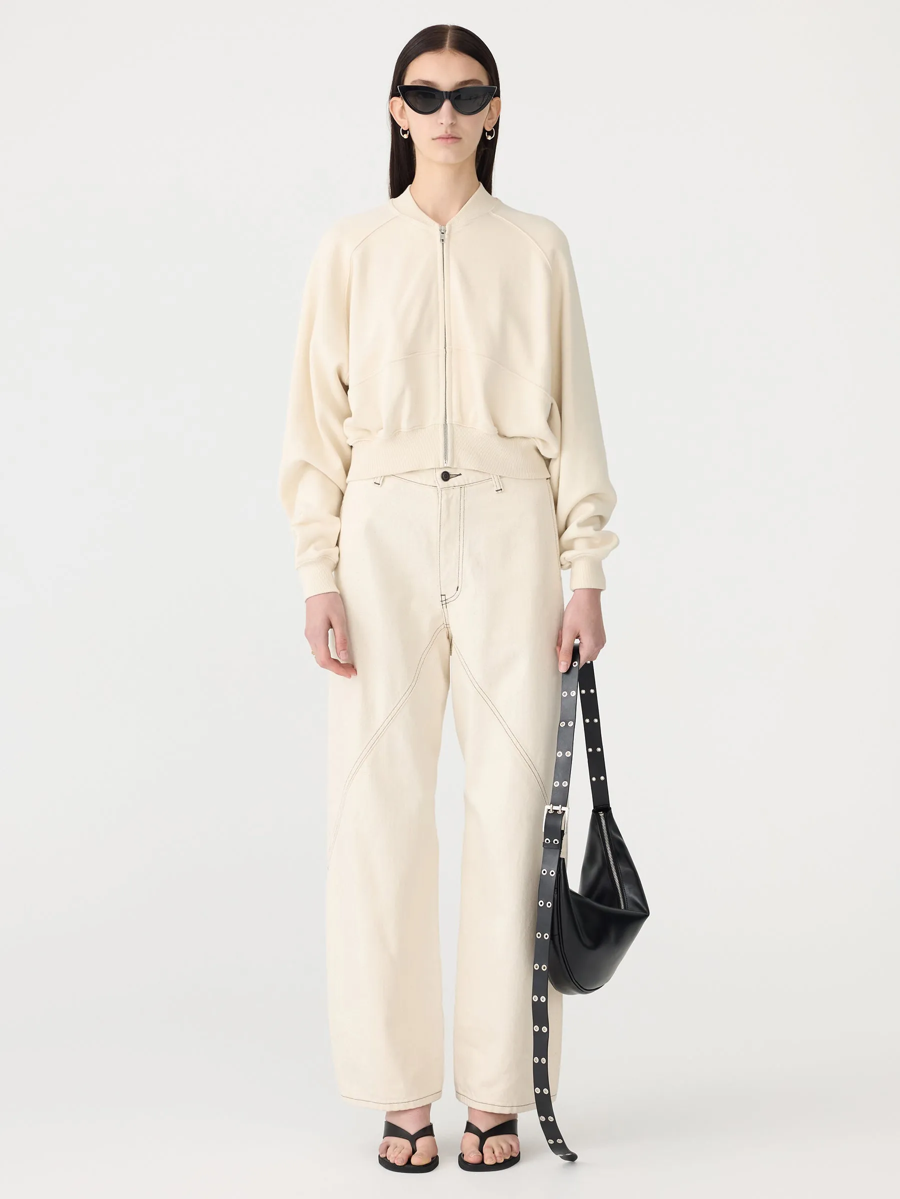 Pigment Dye Zip Up Bomber sold by Bassike