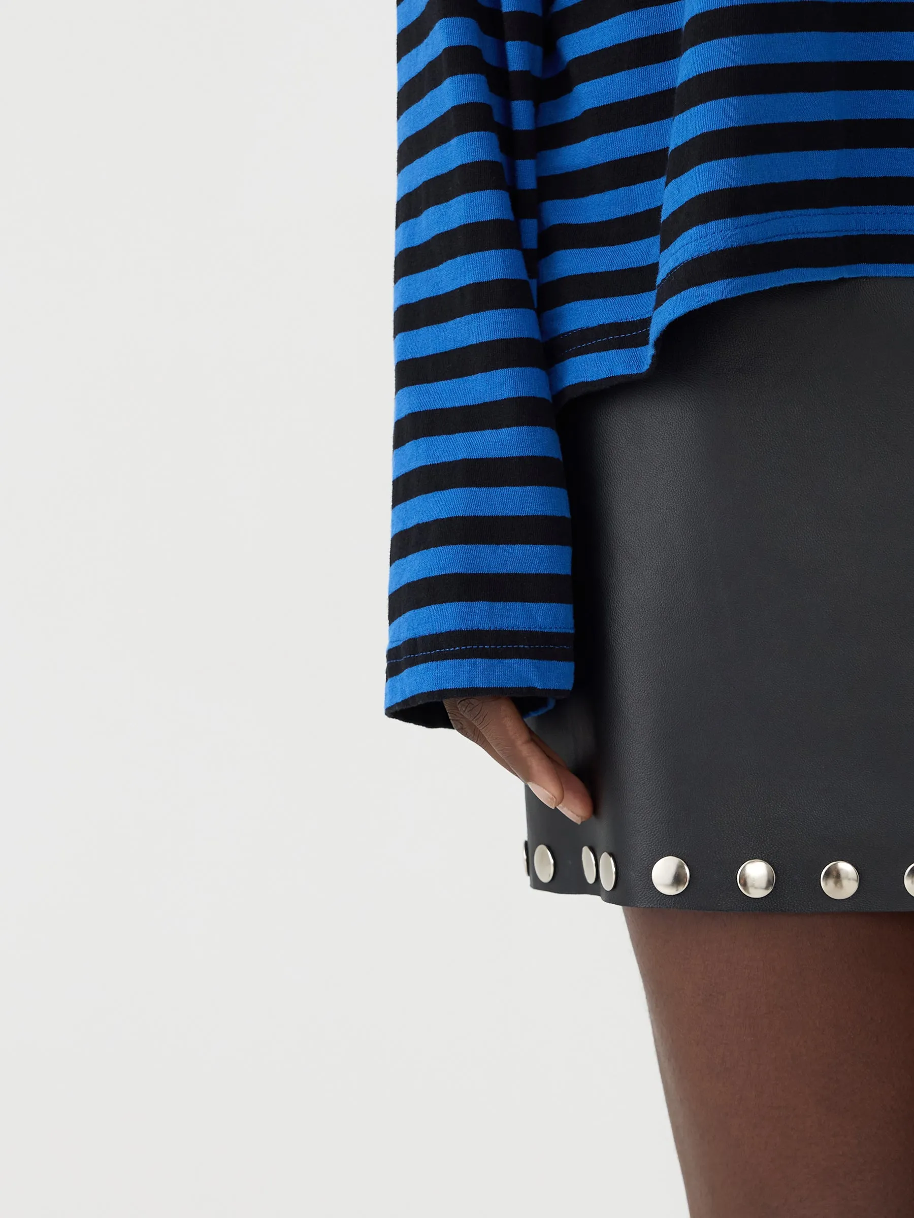 Stripe Boxy Heritage Long Sleeve T-Shirt sold by Bassike product image thumbnail 4