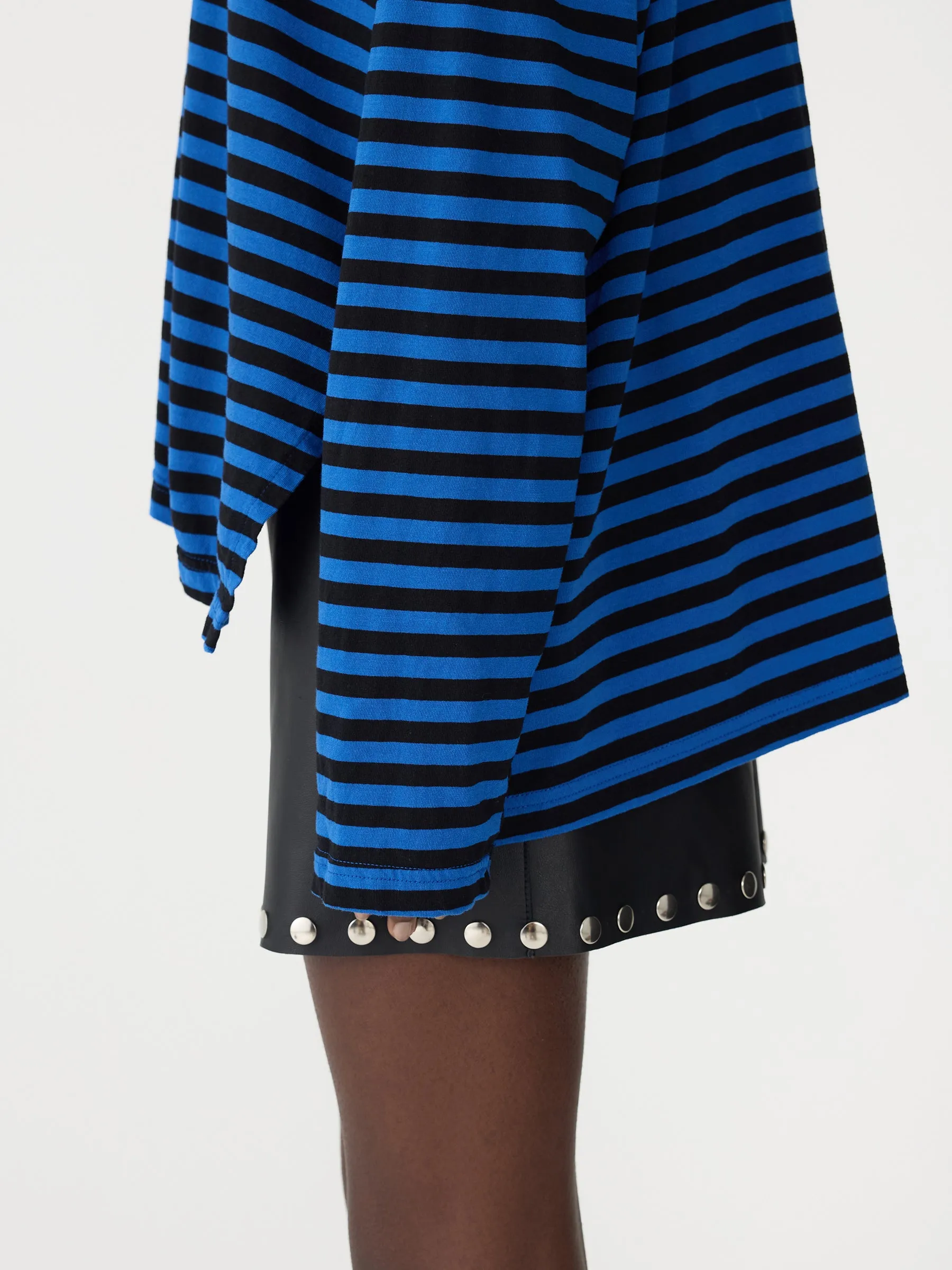 Stripe Boxy Heritage Long Sleeve T-Shirt sold by Bassike product image thumbnail 5