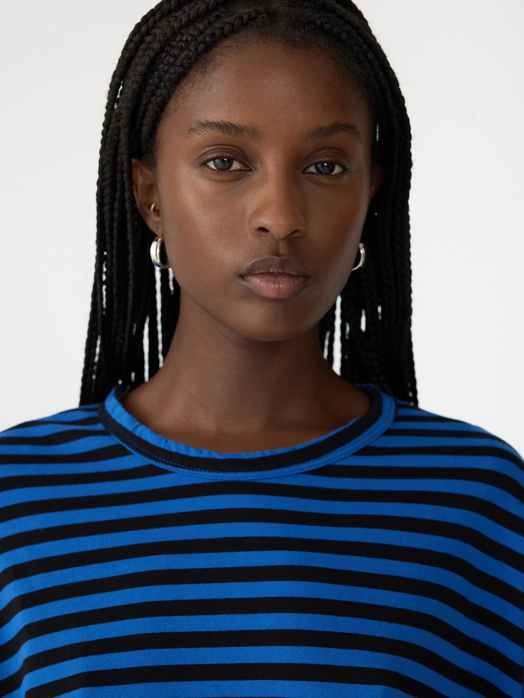 Stripe Boxy Heritage Long Sleeve T-Shirt sold by Bassike product image thumbnail 3