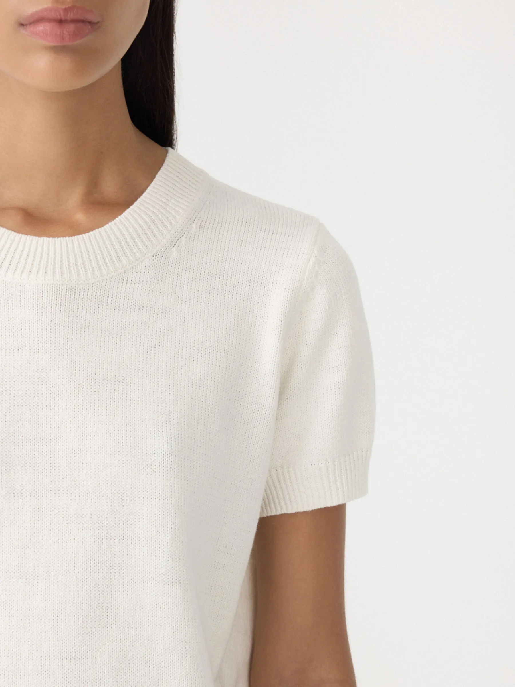 Cotton Linen Slim Short Sleeve Knit sold by Bassike product image thumbnail 3