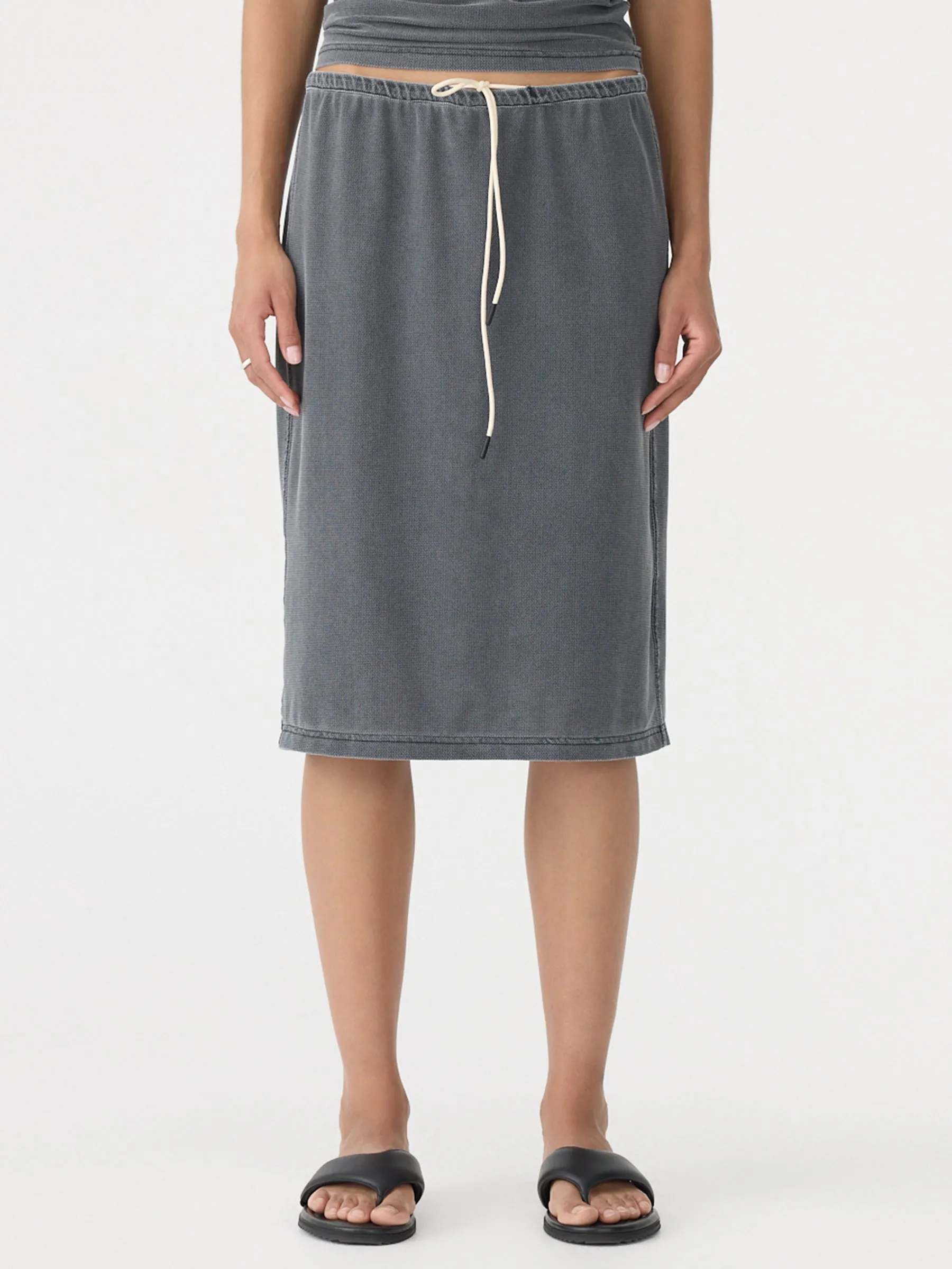 Mesh Pull On Seam Detail Skirt sold by Bassike product image thumbnail 2