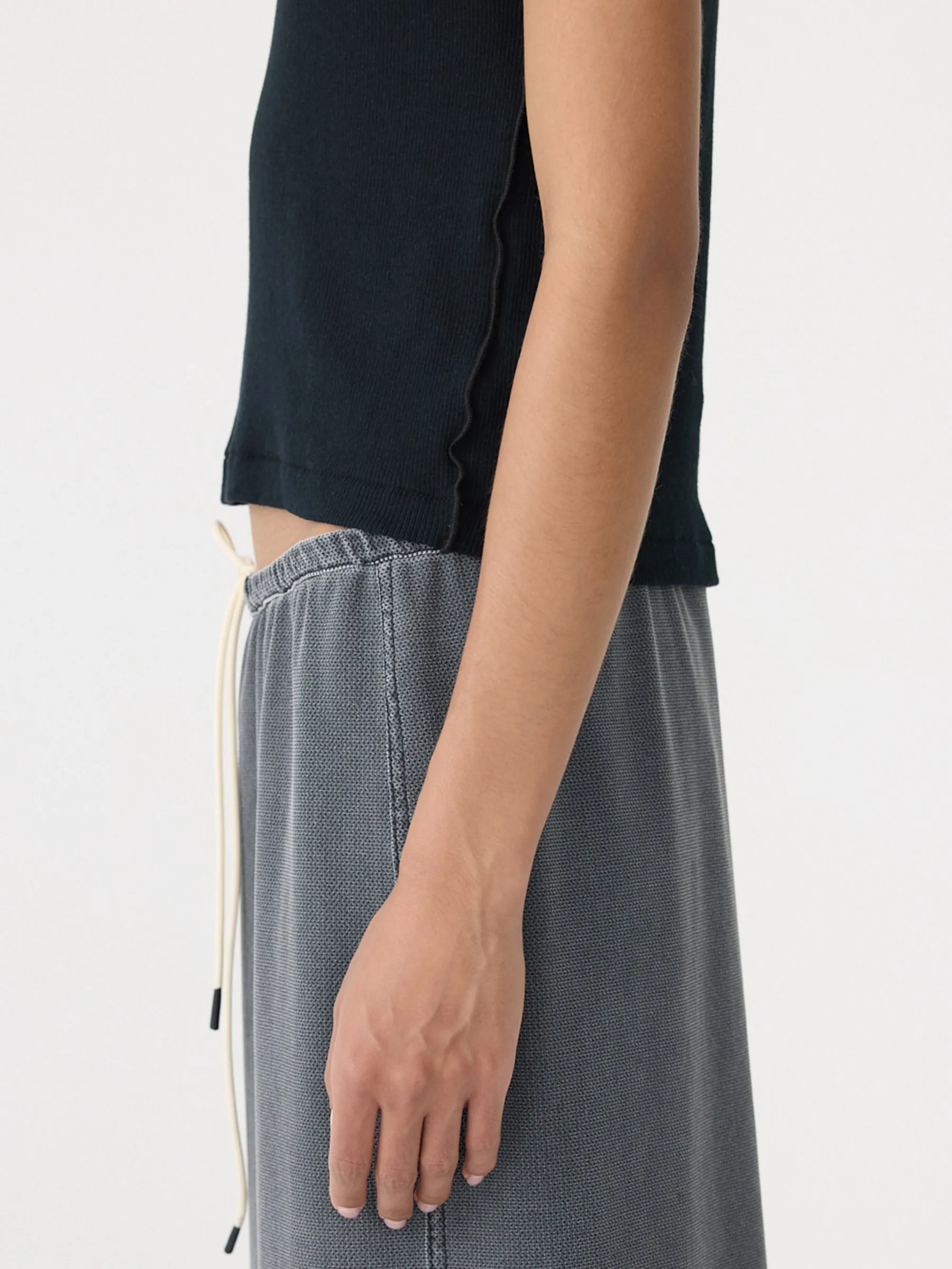 Sheer Rib V-Neck Muscle Tank sold by Bassike product image thumbnail 3