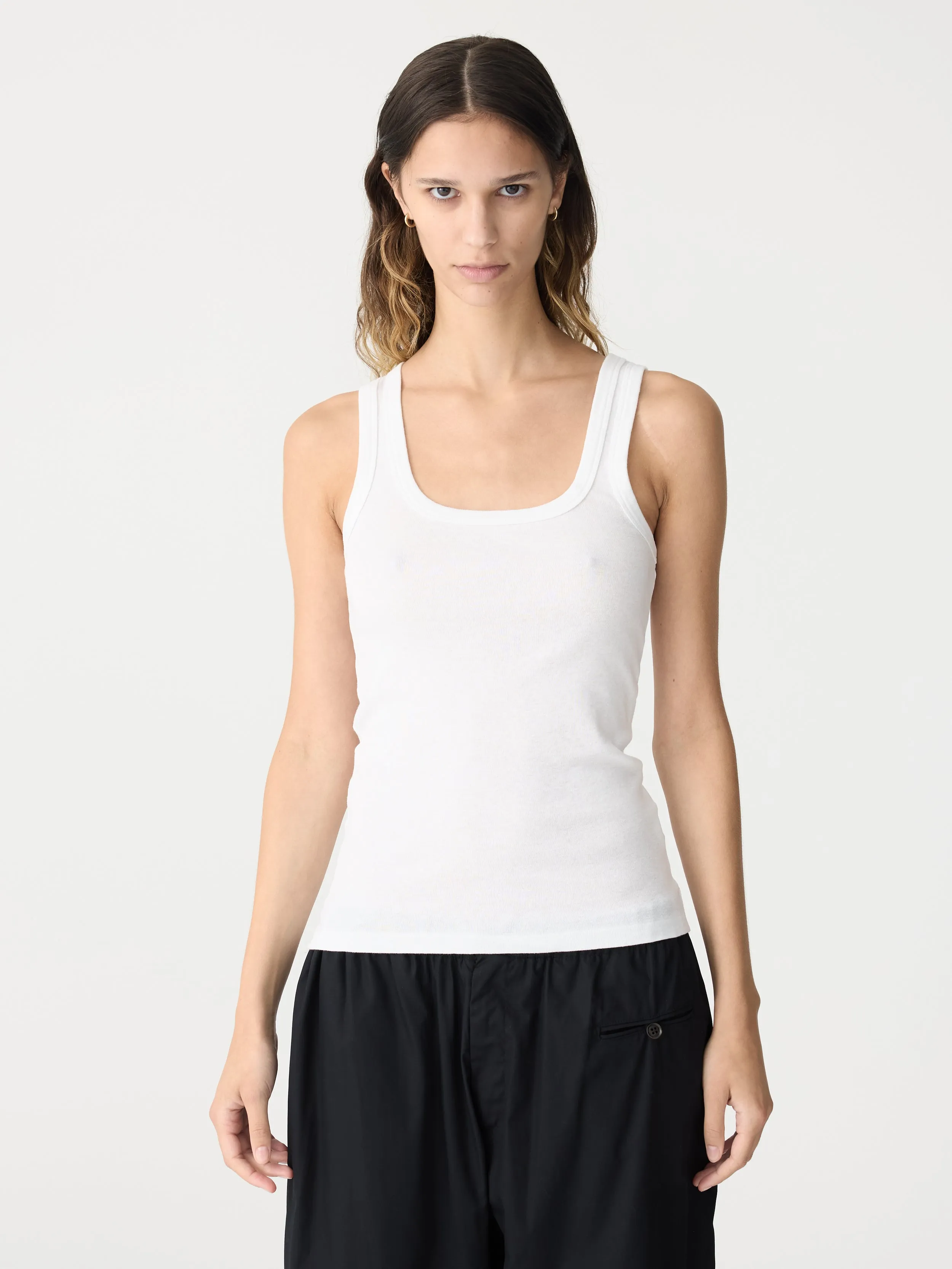 Slim Superfine Rib Tank II sold by Bassike product image thumbnail 2