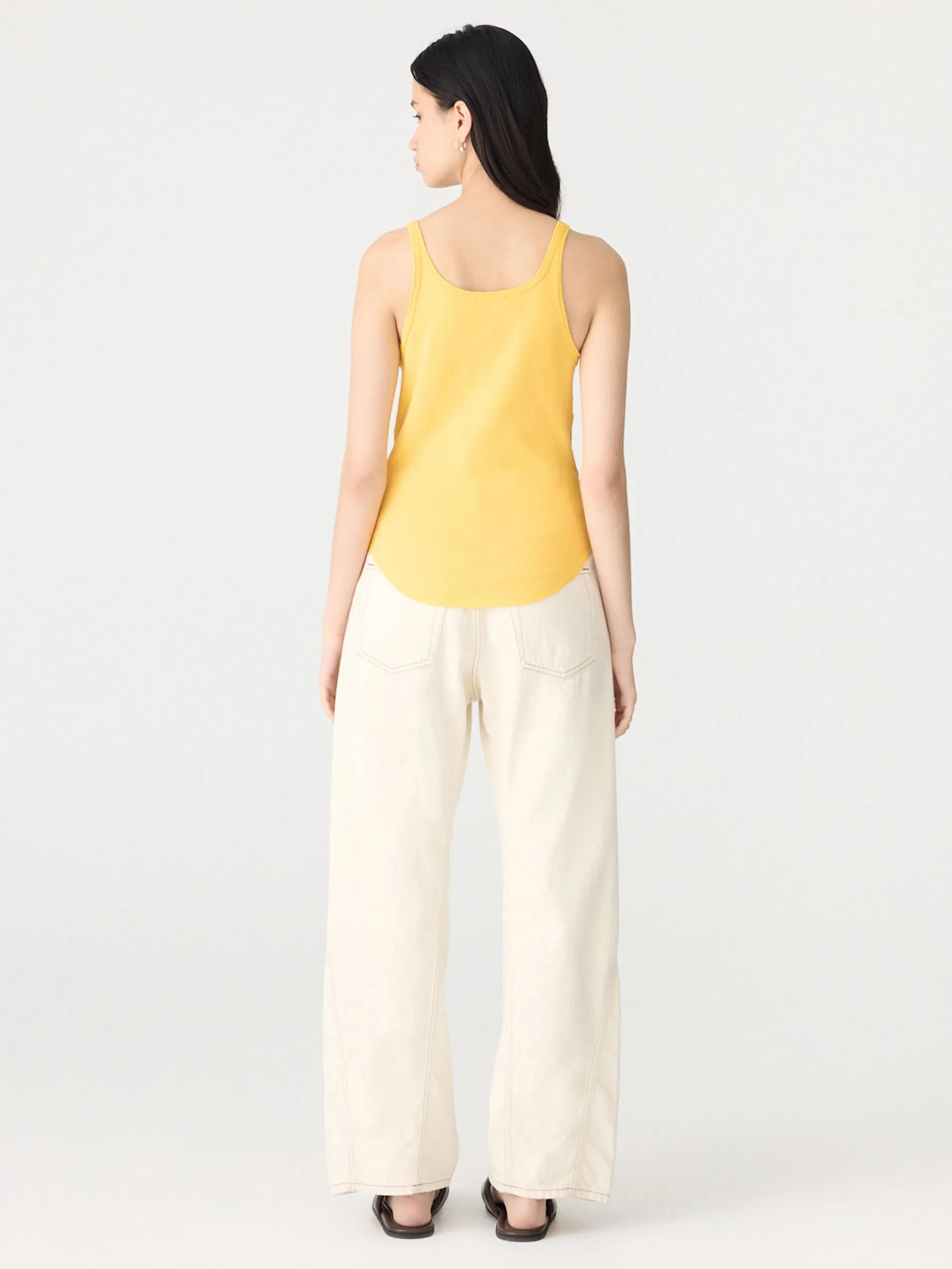 Slim Scoop Rib Tank sold by Bassike product image thumbnail 5